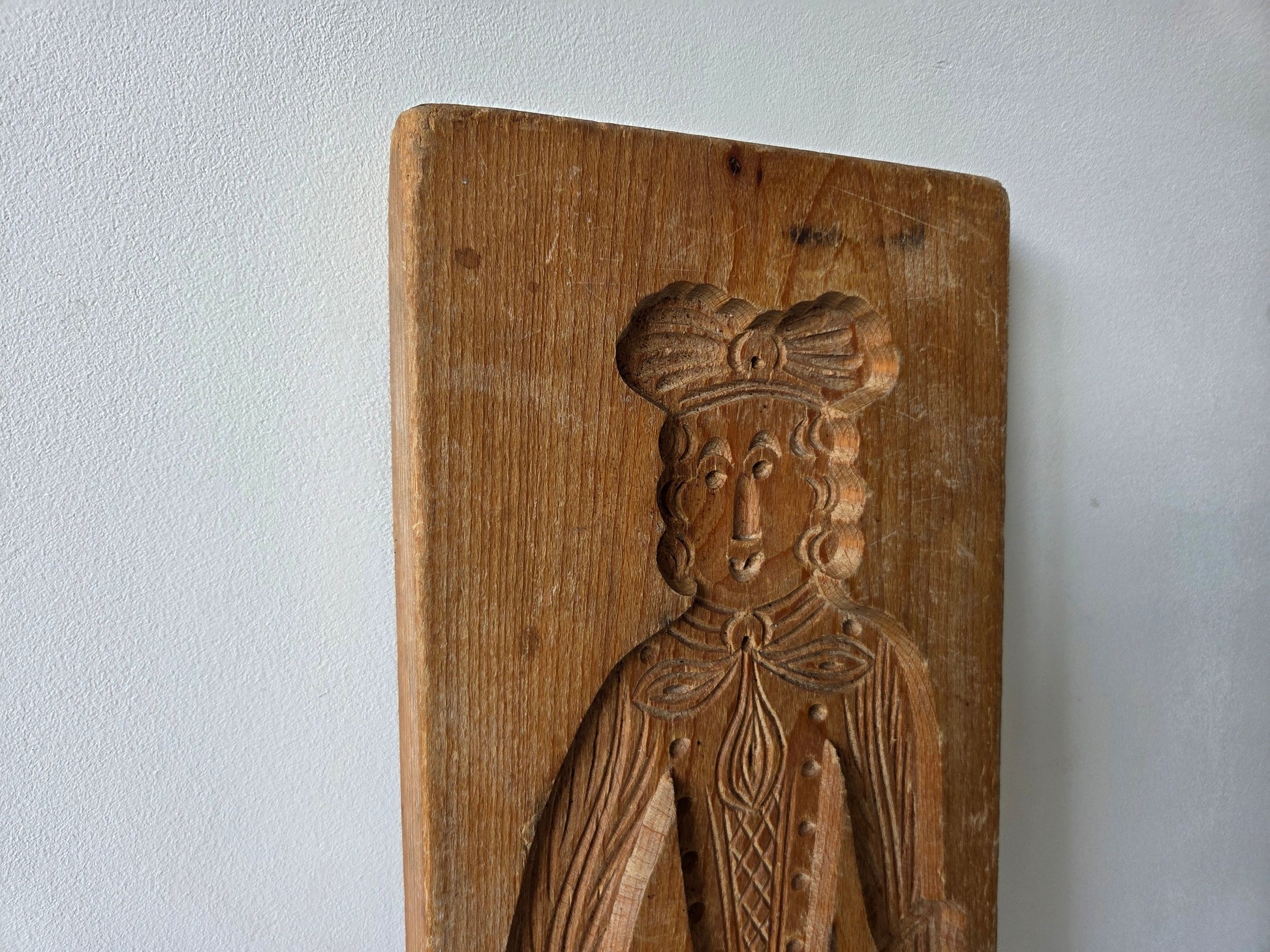 vintage dubbelzijdige speculaasplank van hout