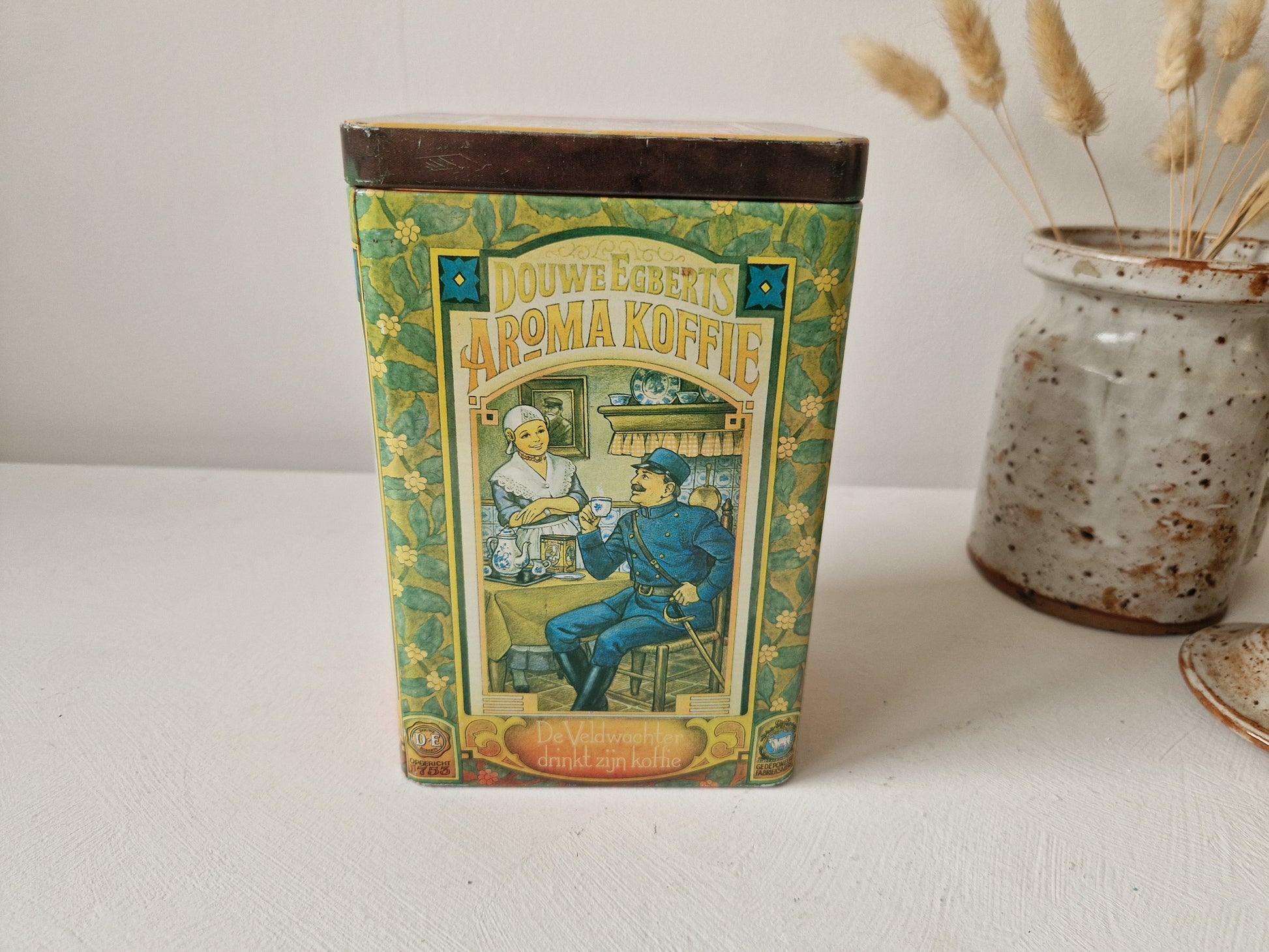 Vintage koffie bewaarblik Douwe Egberts