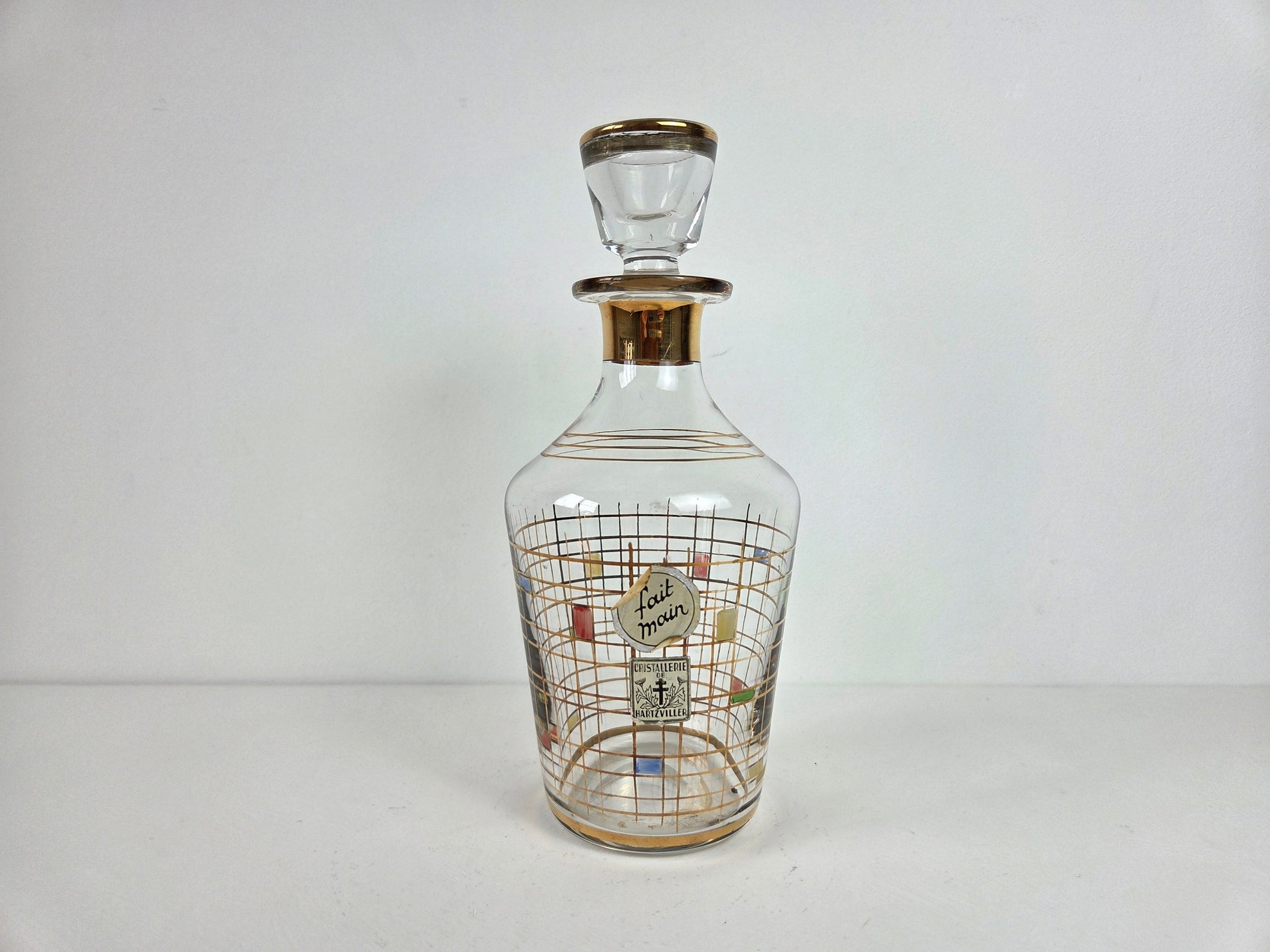 karaf-cristallerie-de-hartzviller-handbeschilderd