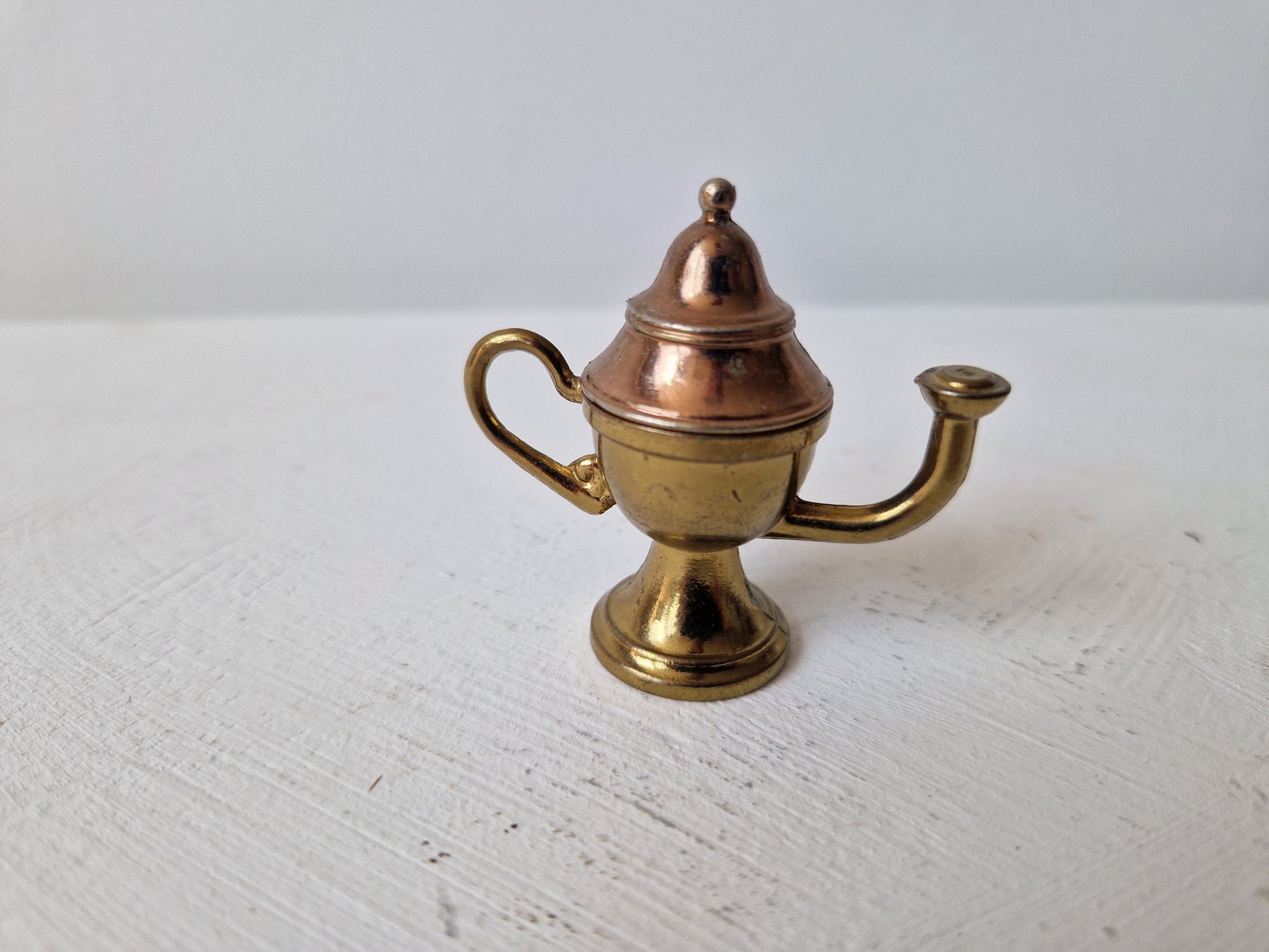 messing miniatuur olielamp letterbak