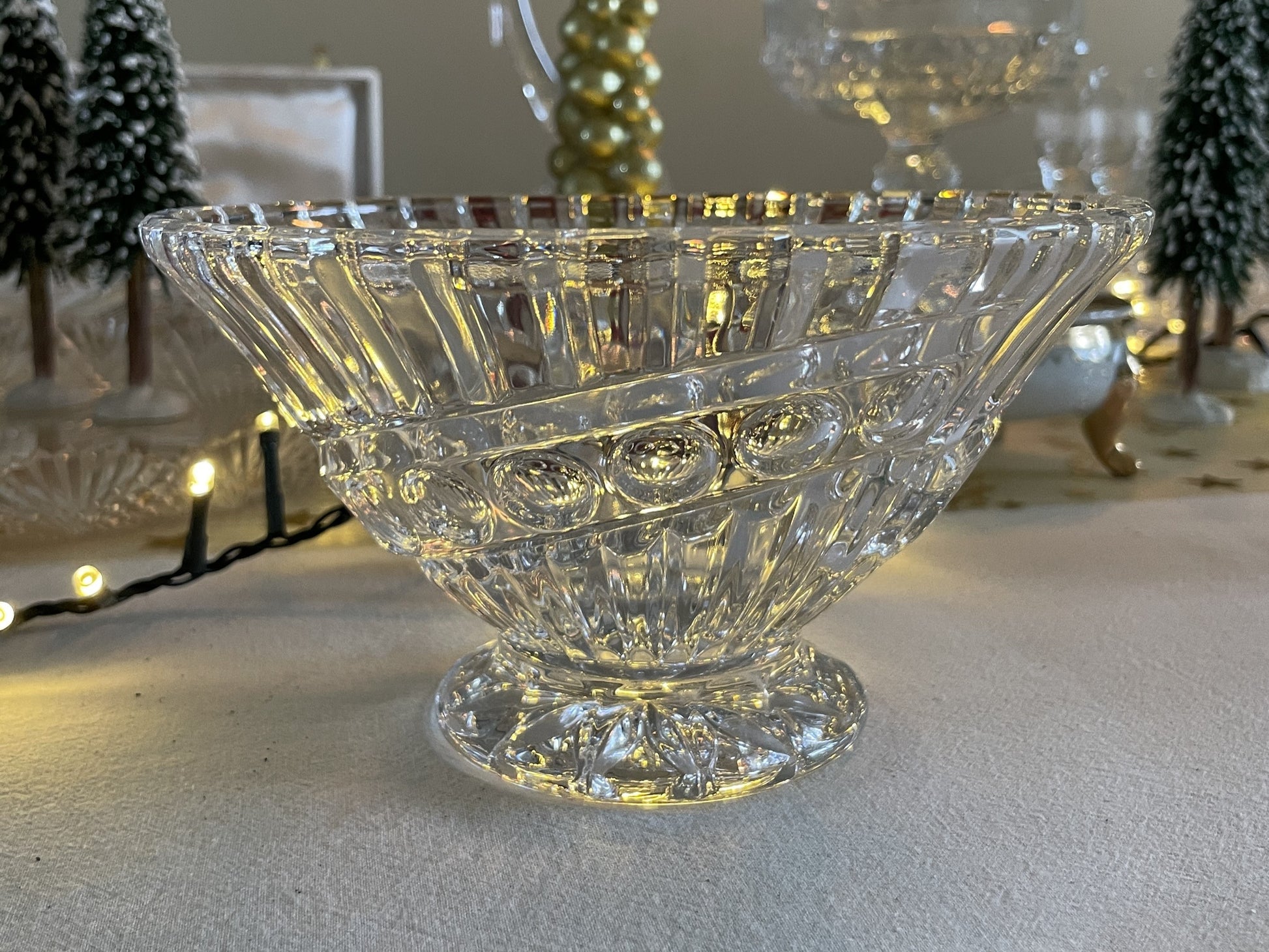 helder kristal schaal voor kast of dressoir