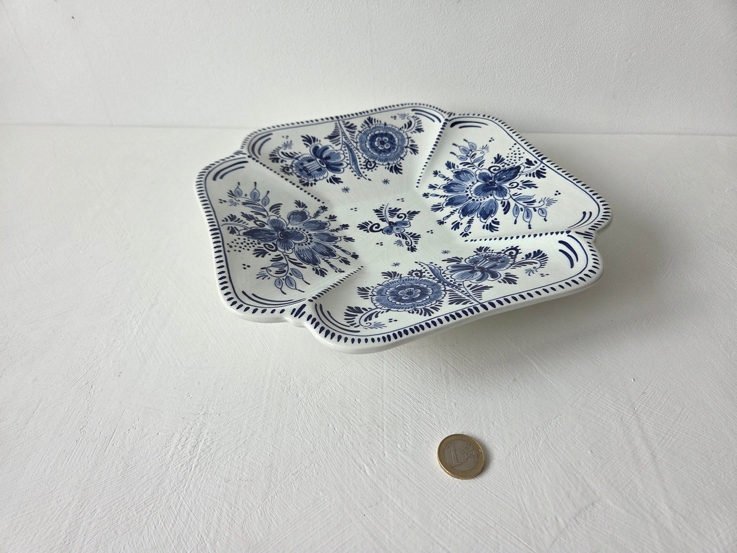 vintage delfts blauwe serveerschaal