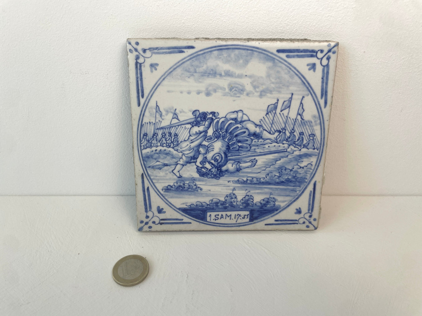 Keramieken bijbeltegel begin 20e eeuw