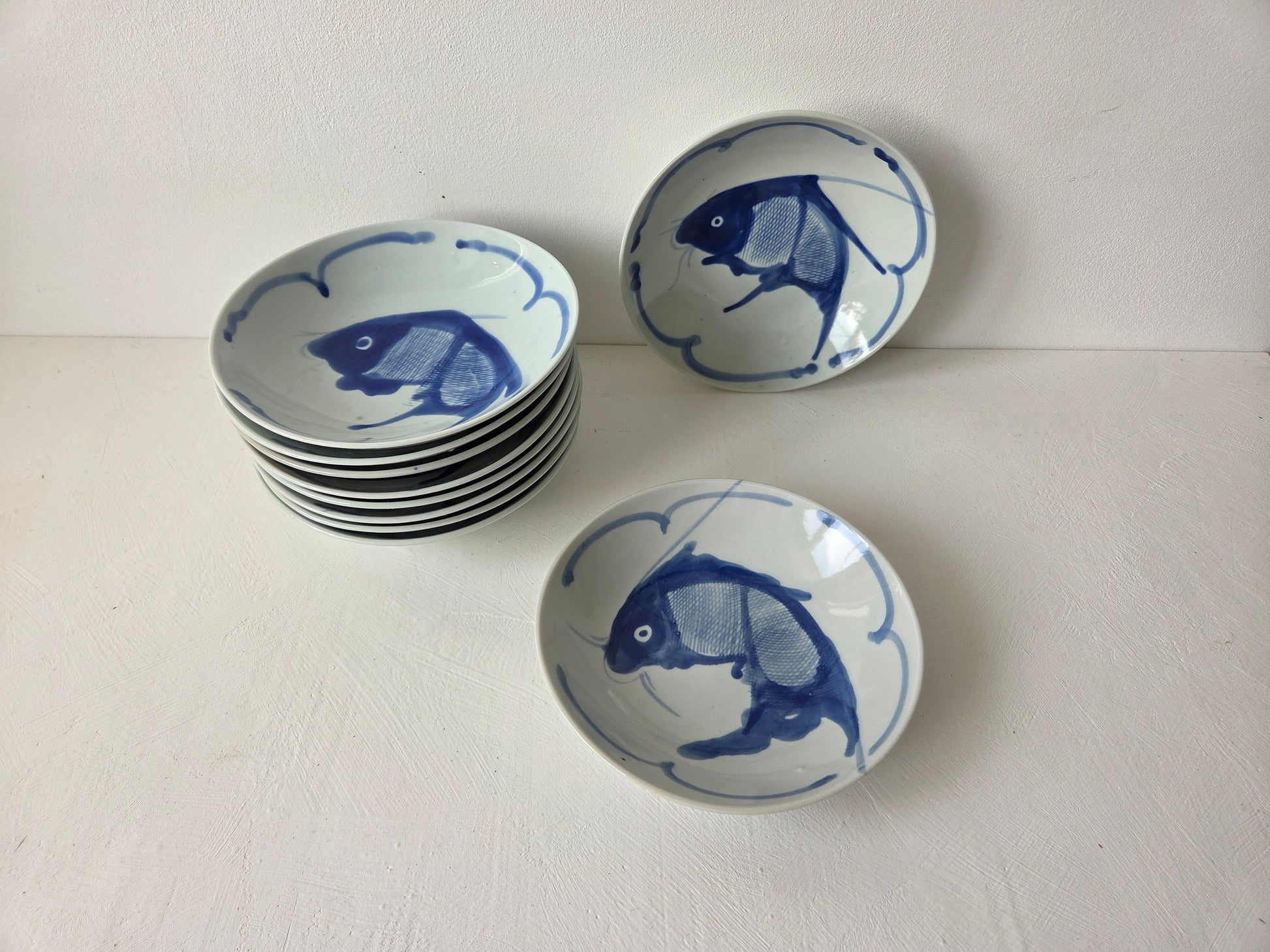 handbeschilderd porseleinen schaaltje met vis