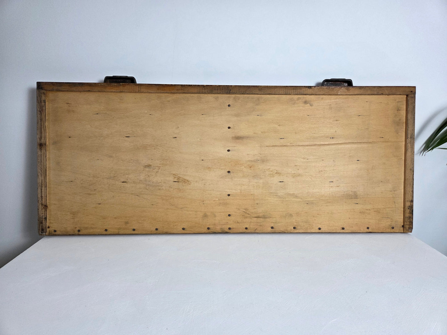 houten letterbak uit drukkerij met 105 vakjes