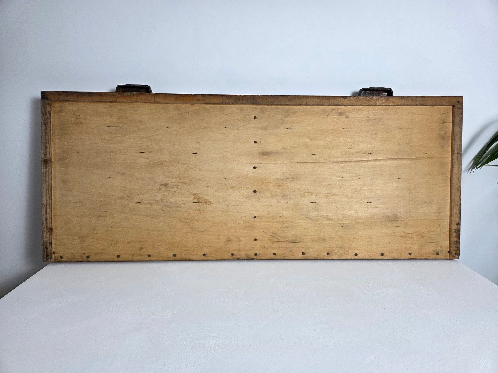 houten letterbak uit drukkerij met 105 vakjes