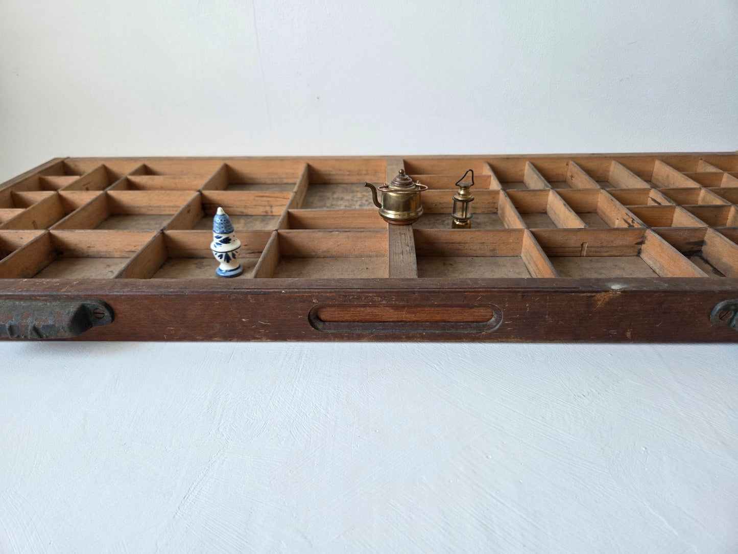 houten letterbak 43 vakjes zware slijtage drukkerij