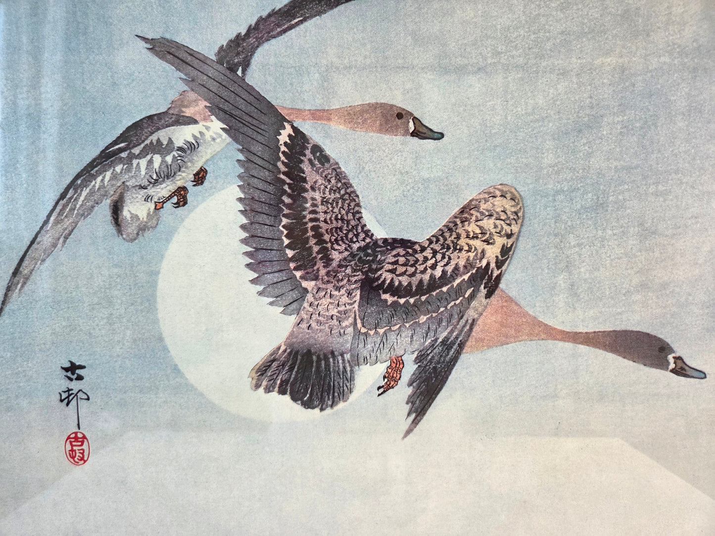 ingelijste prent ohara koson flying geese