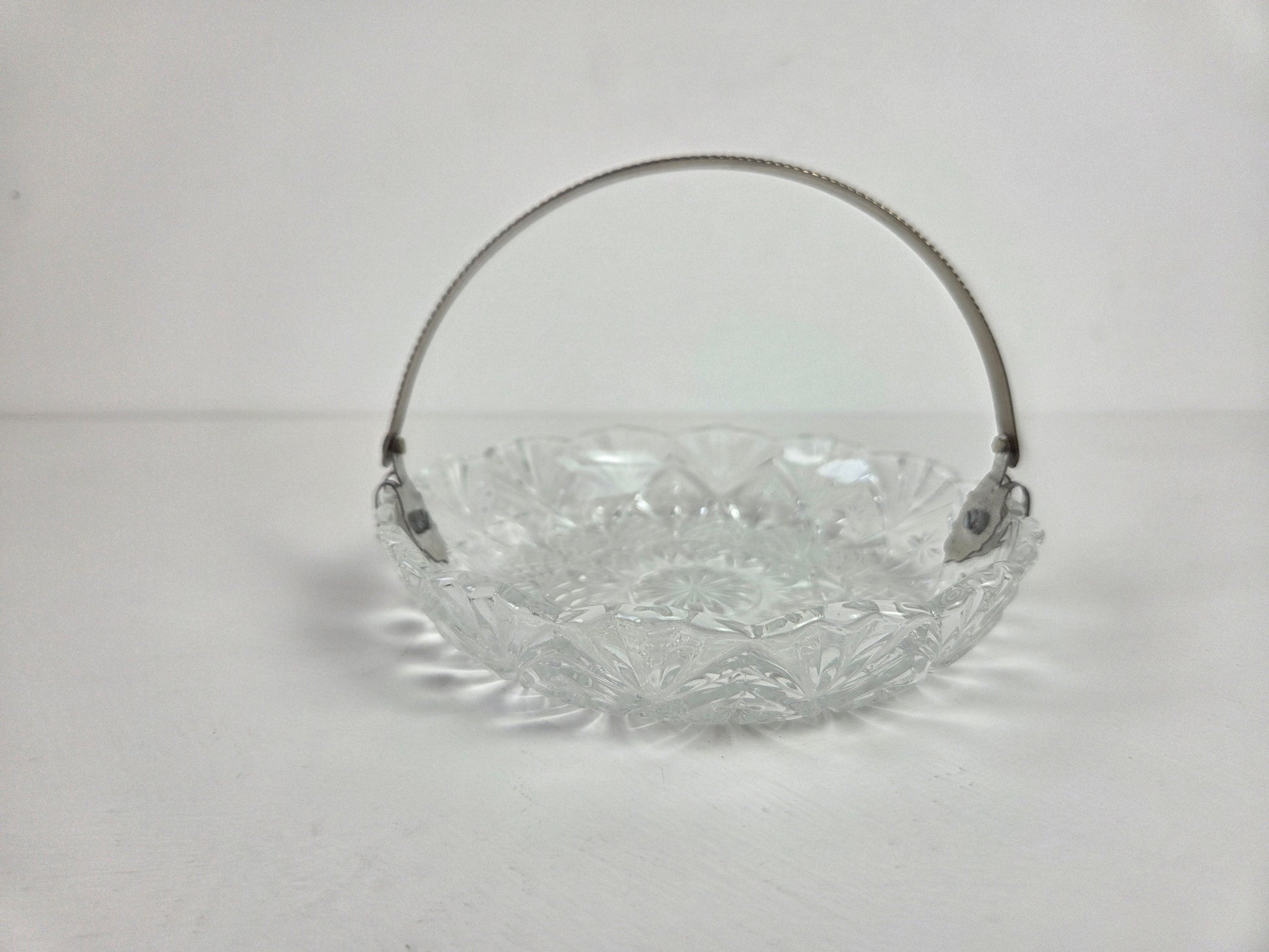 Brocante webshop glazen schaaltje met handvat
