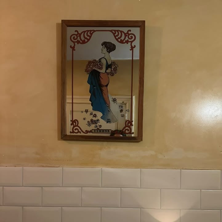 Art Nouveau spiegel in restaurant In de Zon (België