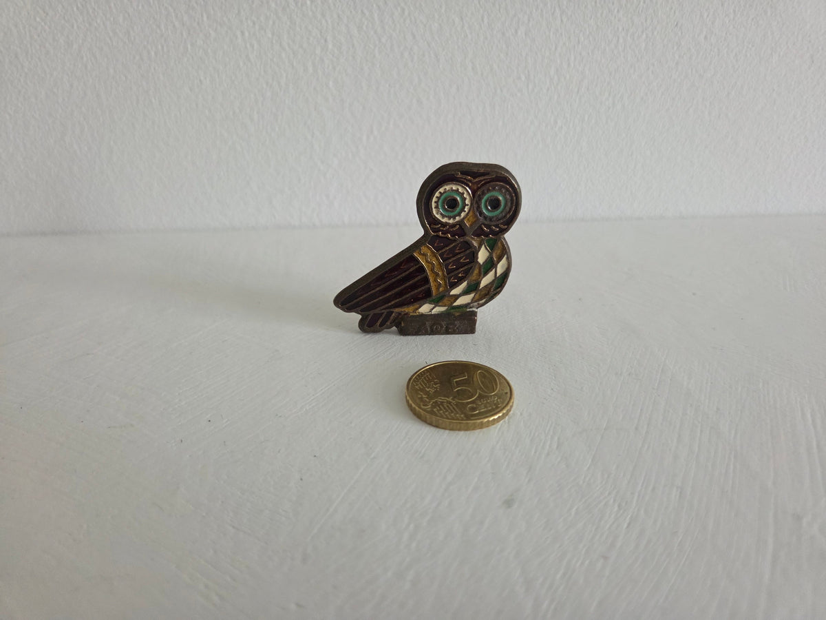 miniatuur uil uit griekenland van metaal