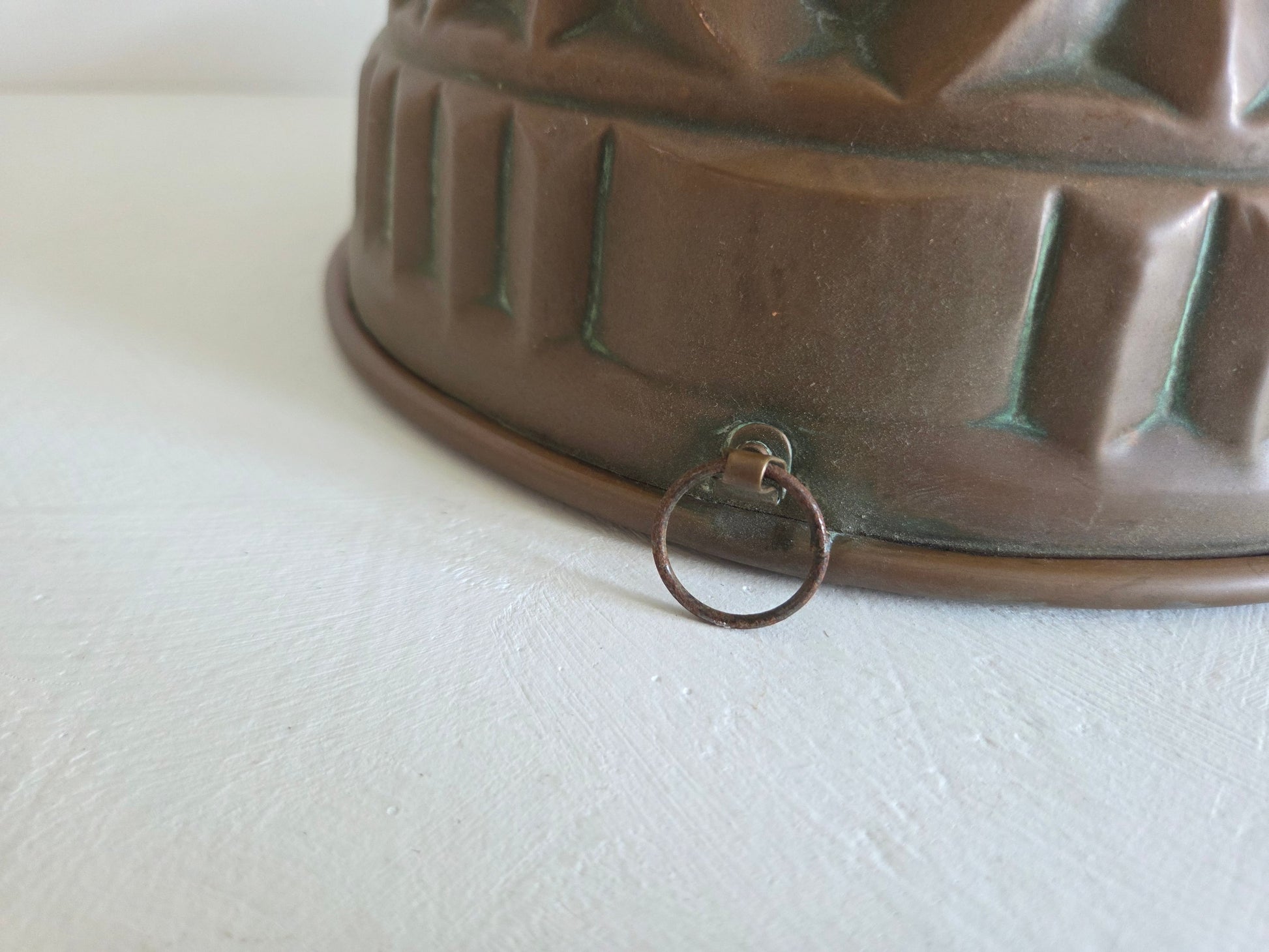 antieke koperen bakvorm bollen ring ophangring ca 1900