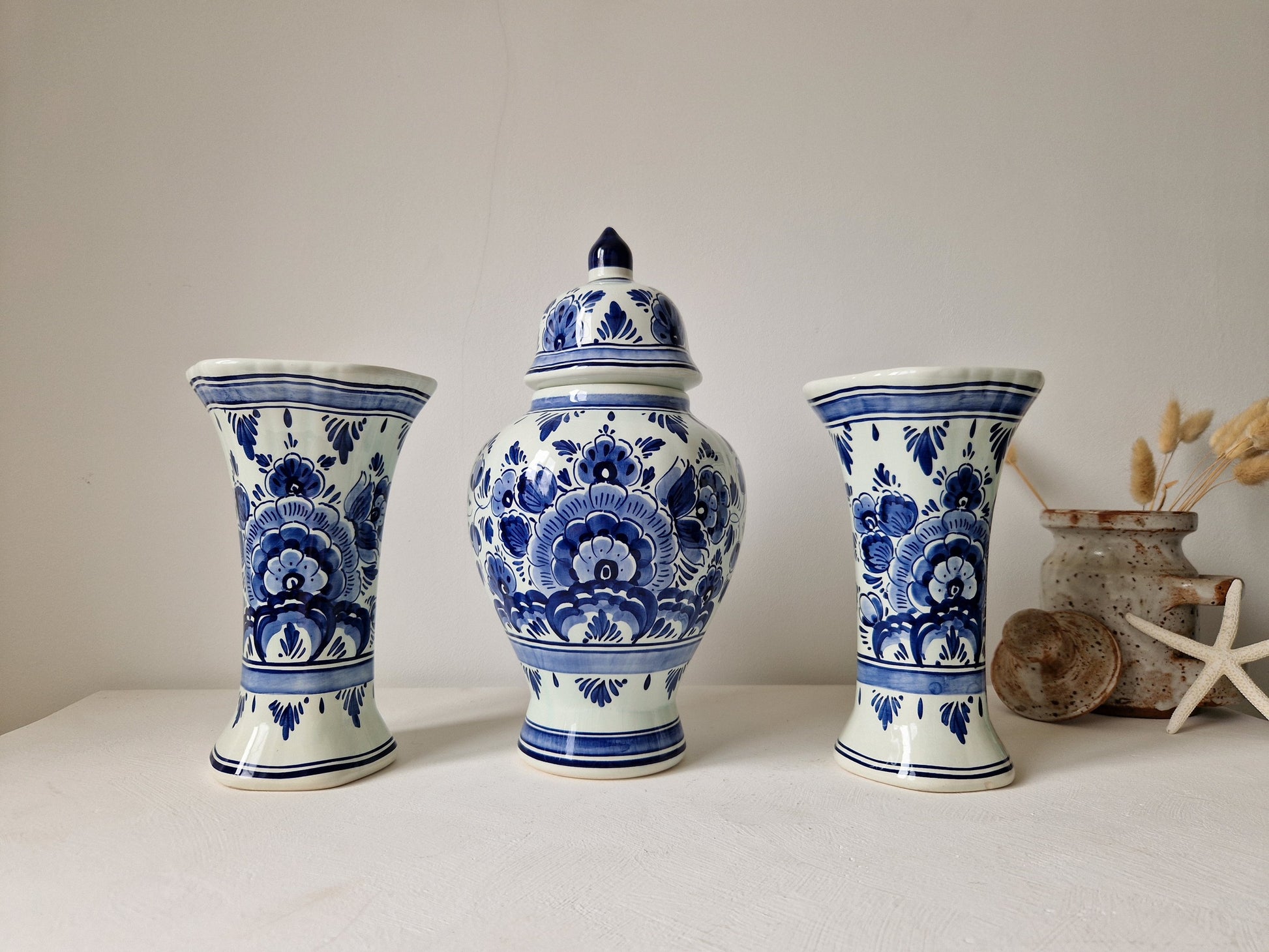 delfts blauw kaststel drie delig