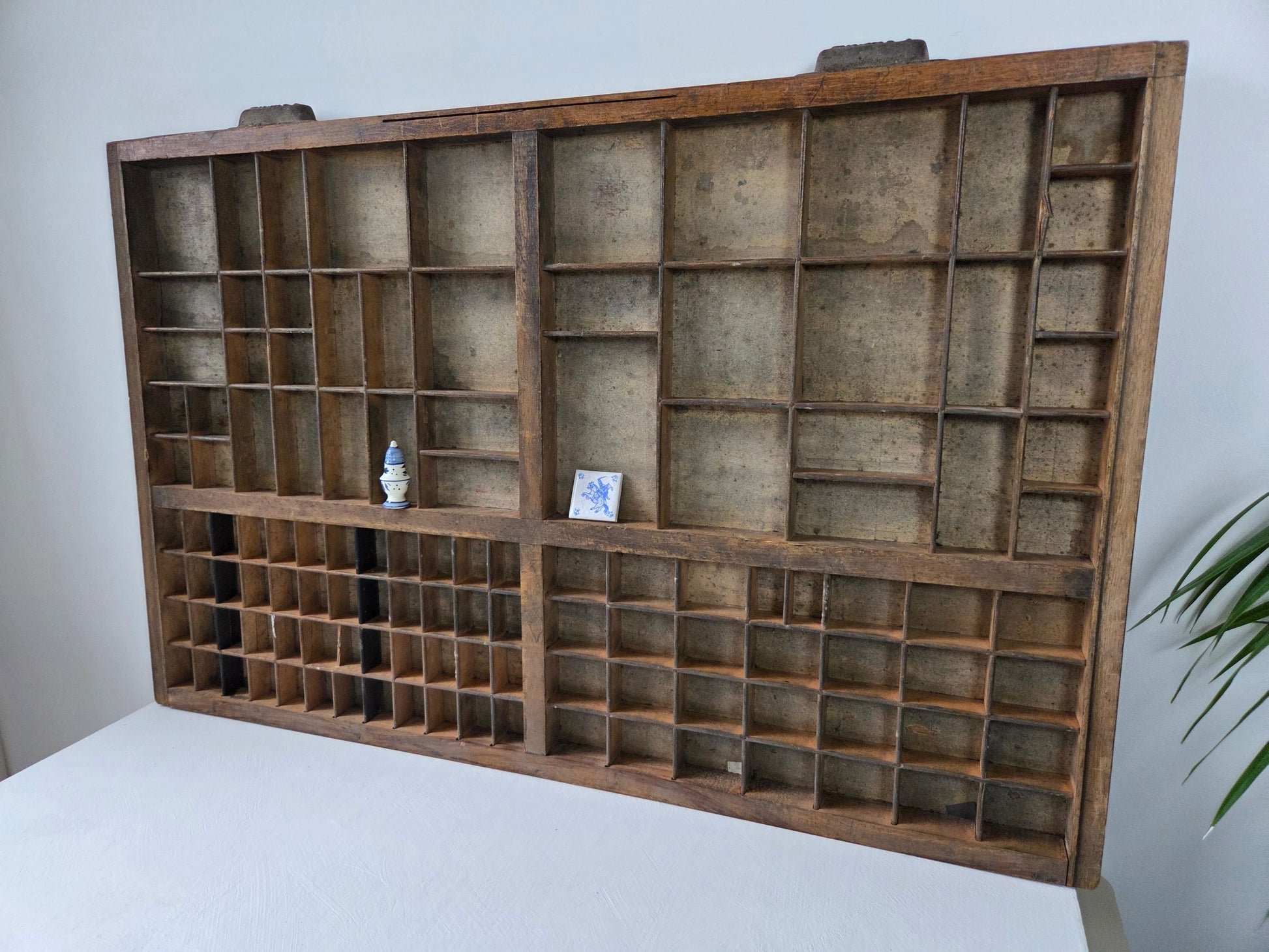 houten letterbak jarenlang gebruikt