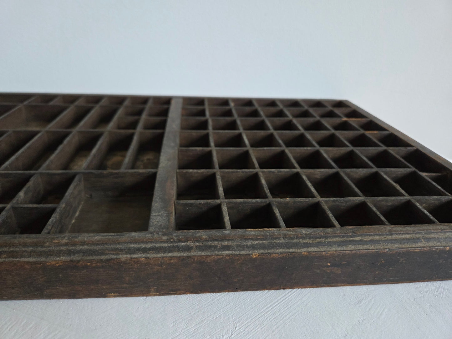 vintage letterbak hout breed model drukkerij