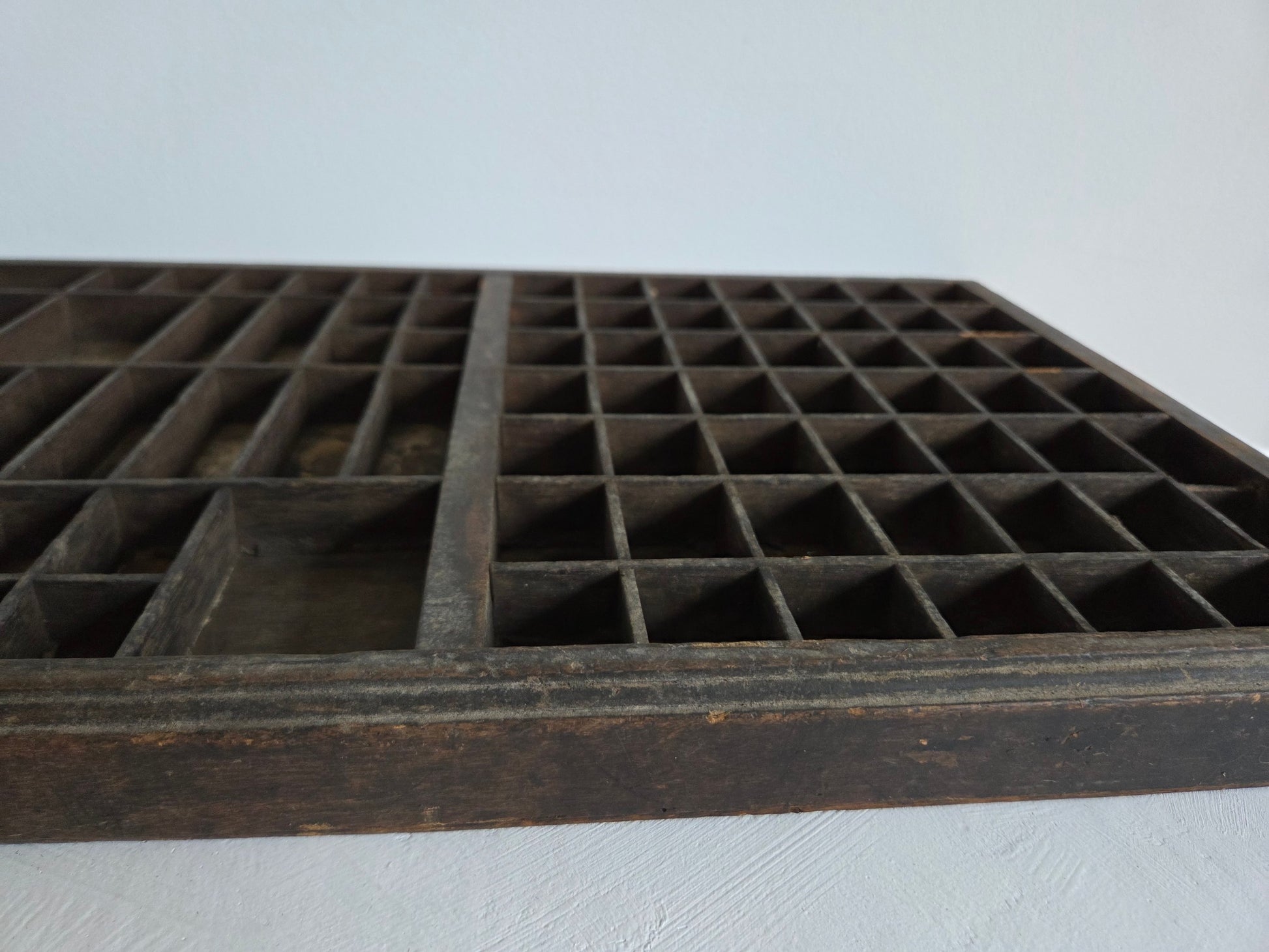 vintage letterbak hout breed model drukkerij