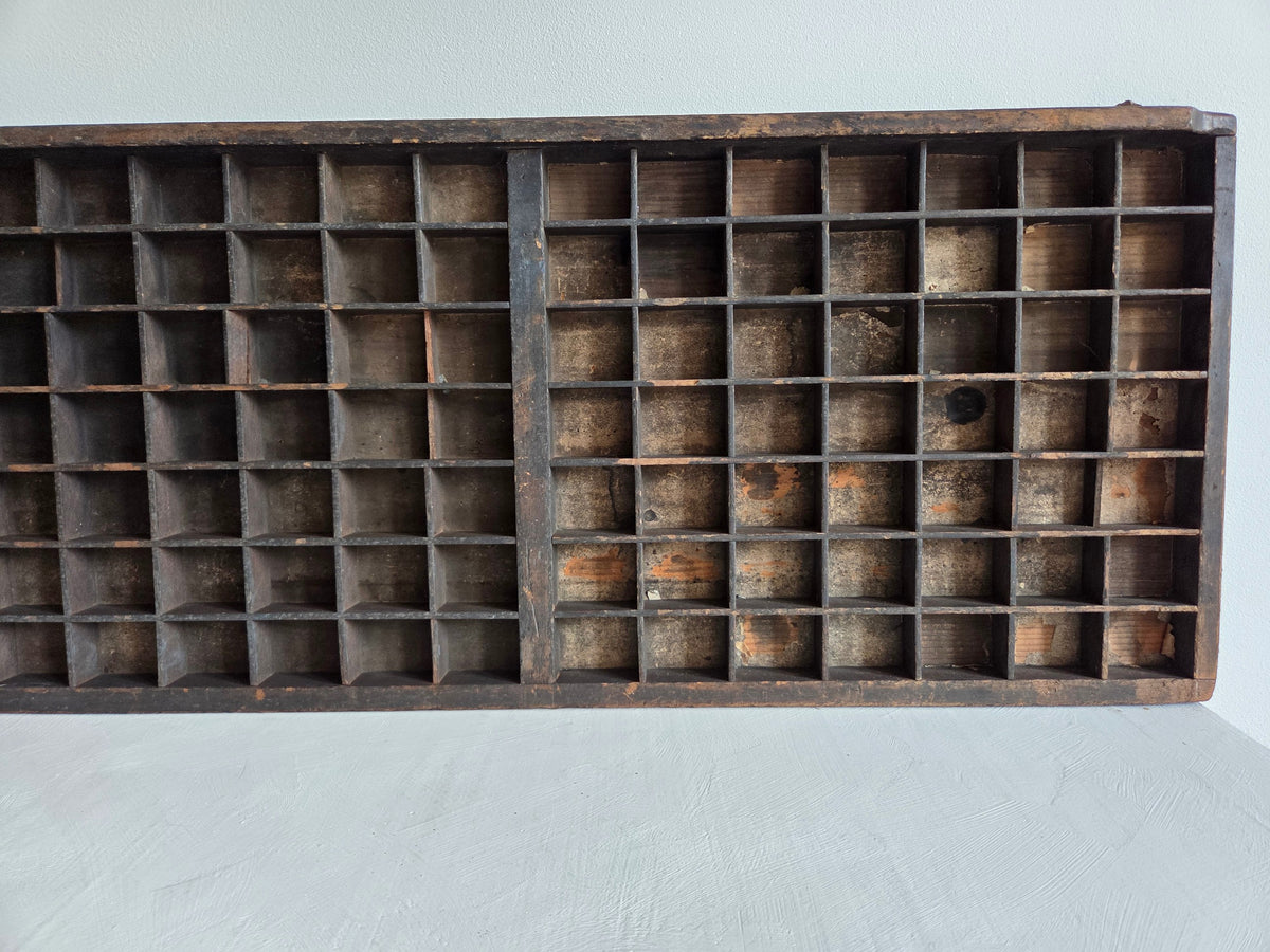 drukkerij letterbak hout afgebroken houtjes