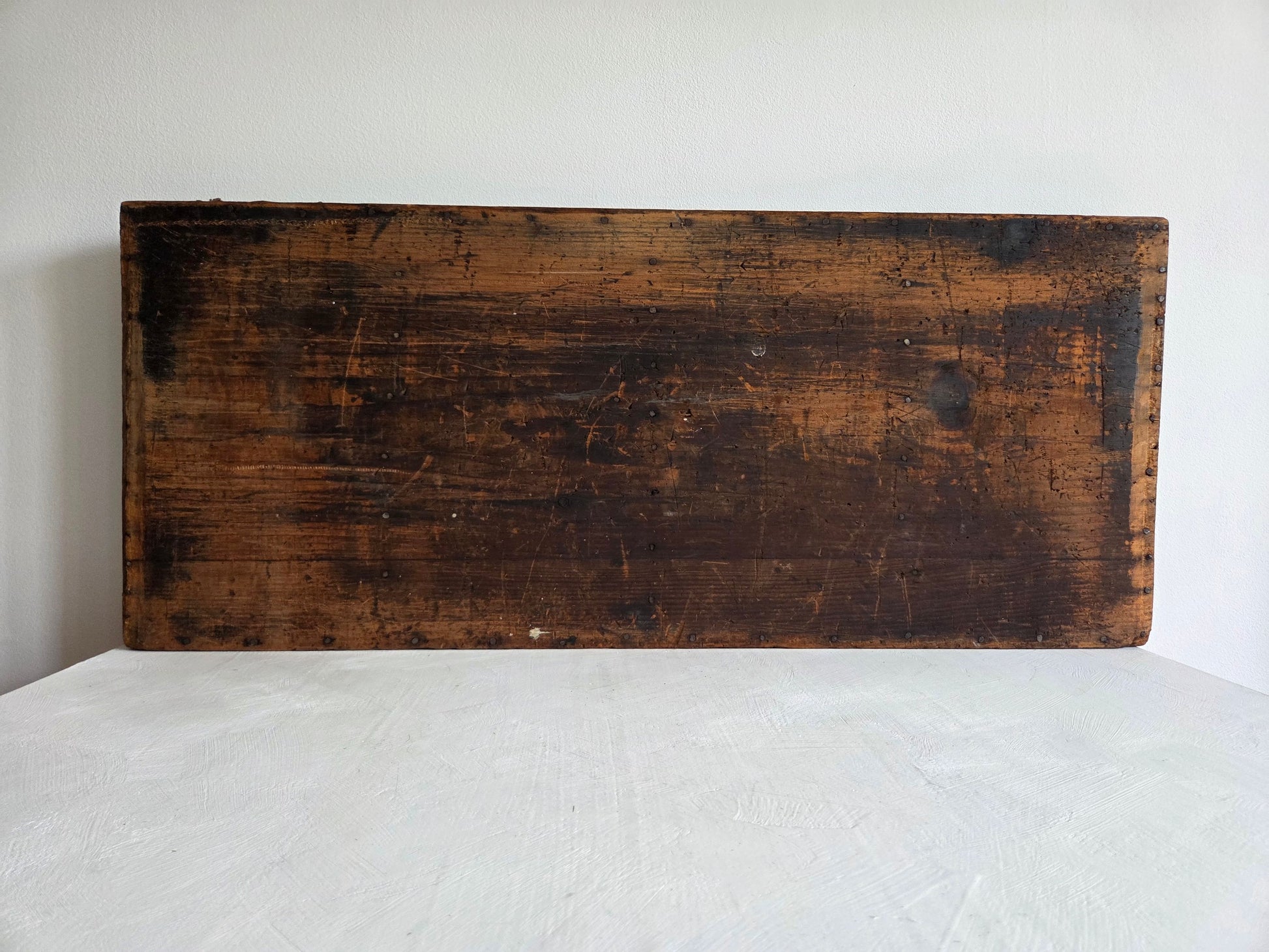 houten letterbak 98 compartimenten gebruikssporen