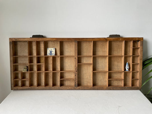 vintage drukkerij letterbak hout