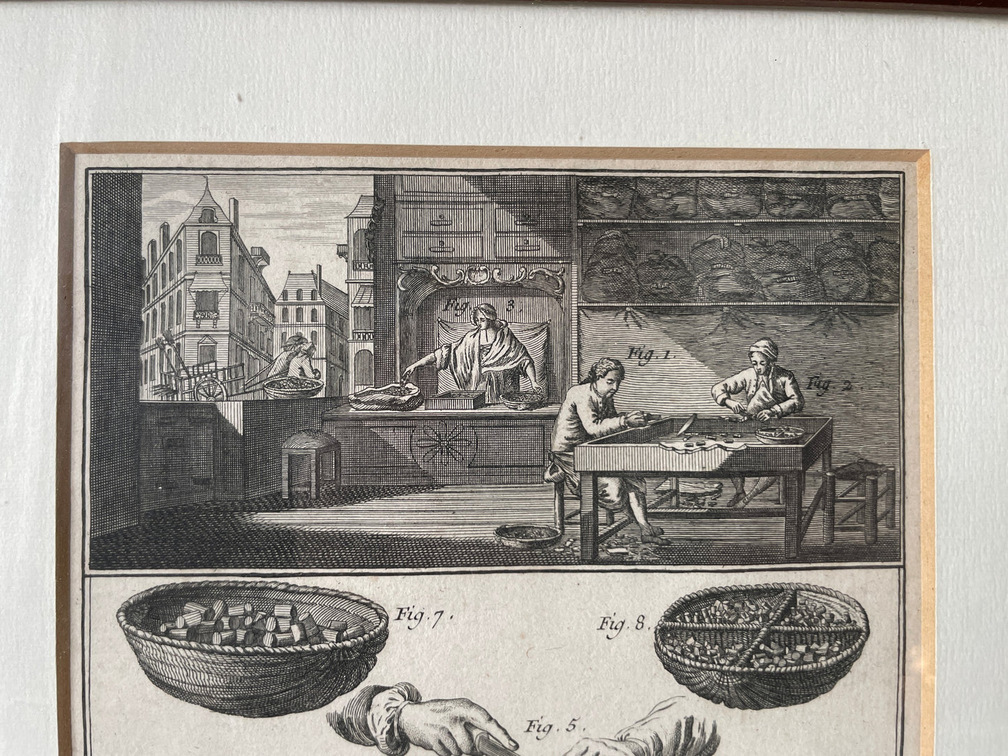 antieke illustratie ambacht kurkensnijden