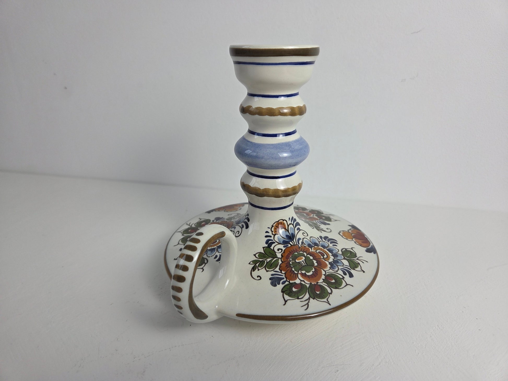 vintage flora kandelaar brocante webshop