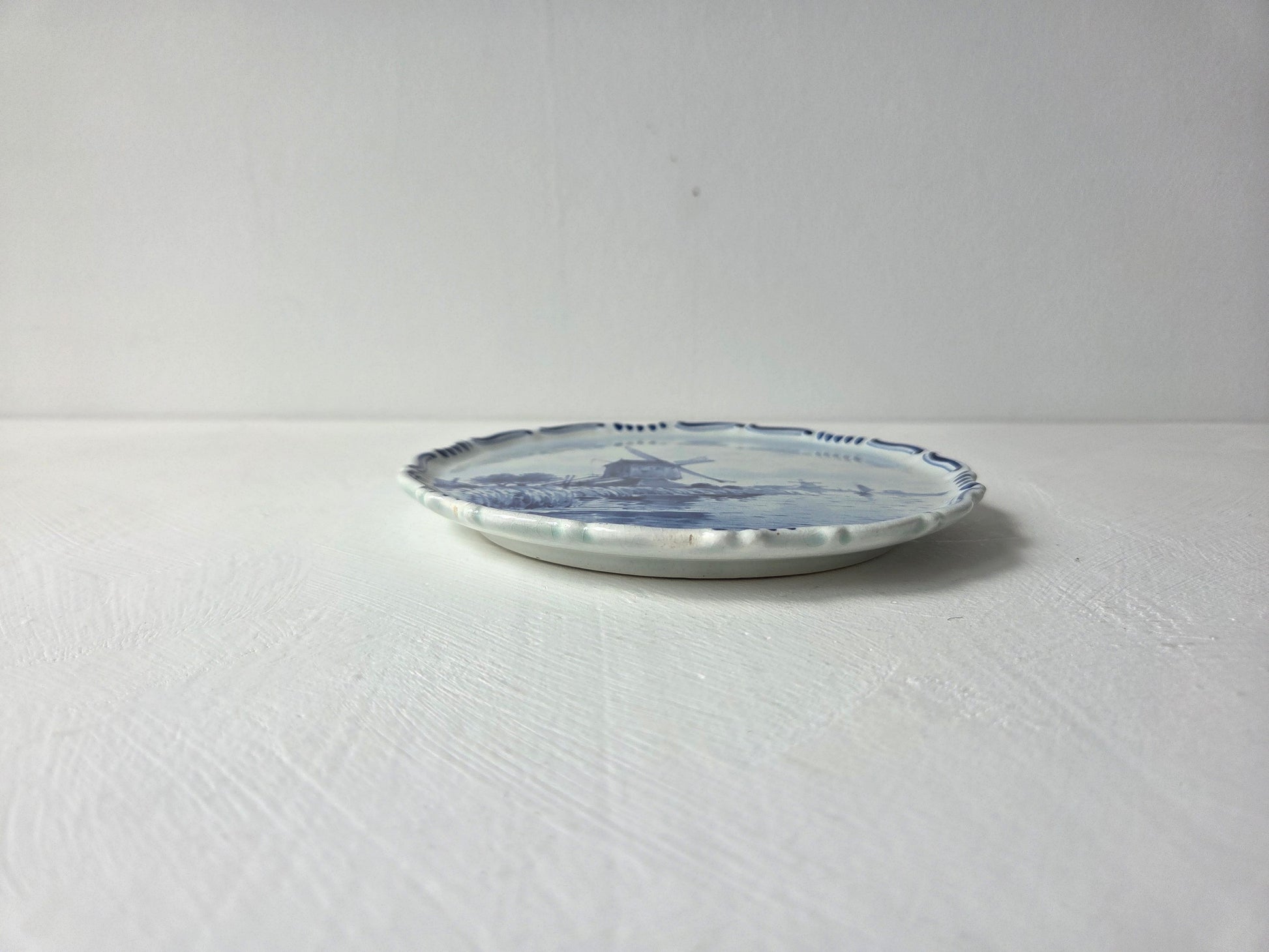 klein Delfts blauw wandbord met molen