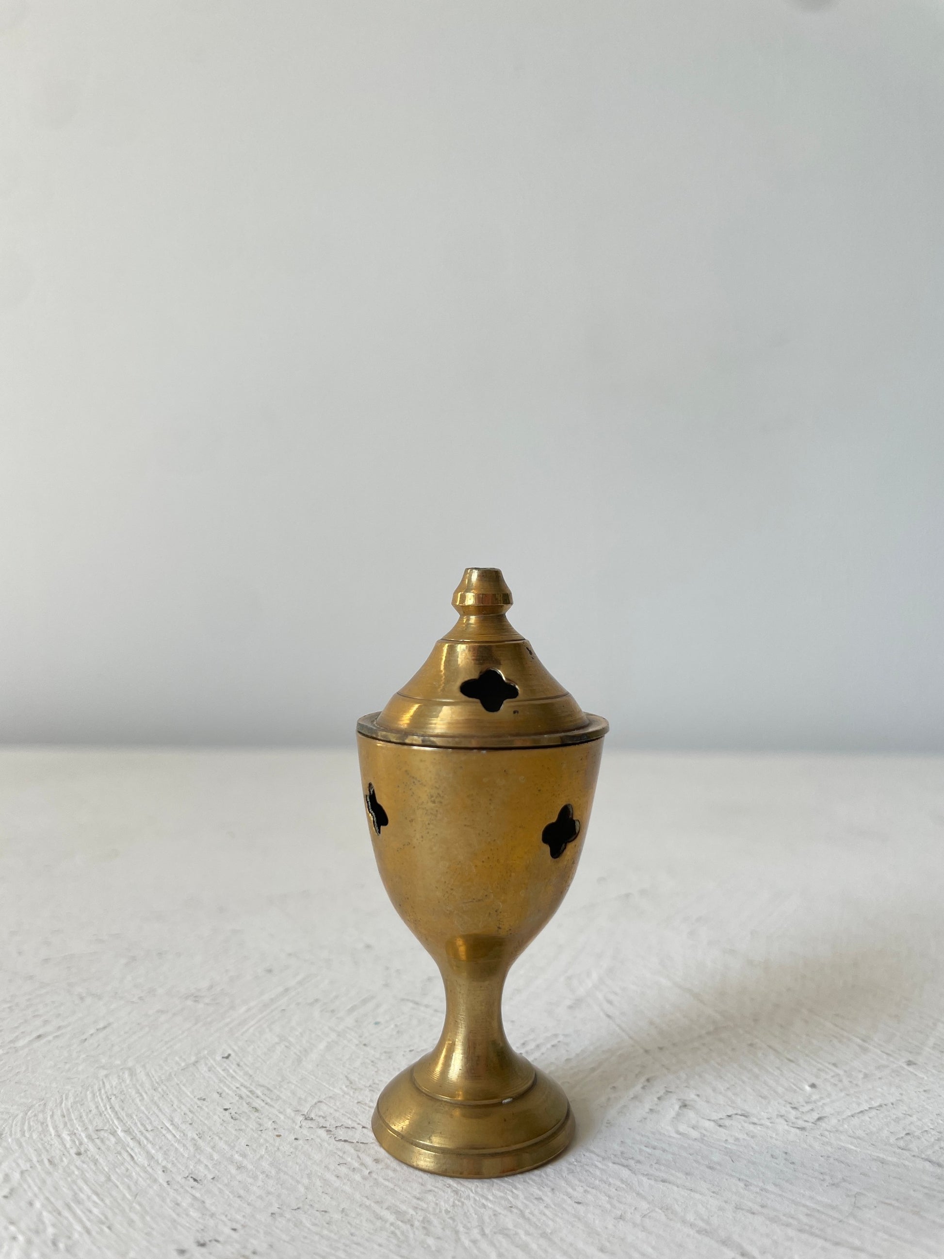 vintage miniatuur wierookbrander messing