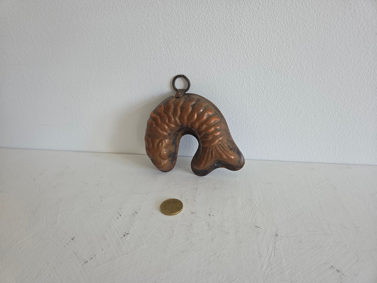 koperen bakvorm in visvorm