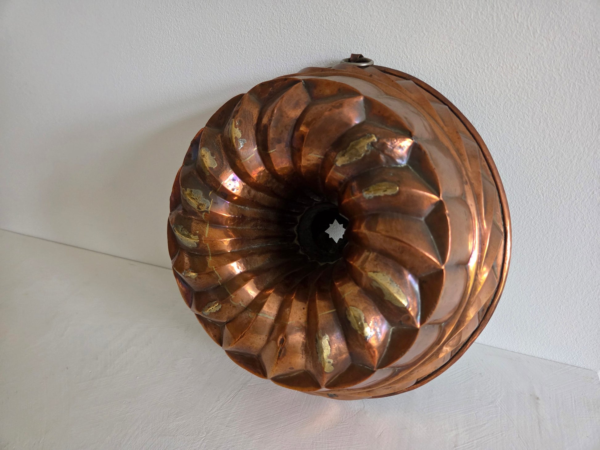antieke koperen vorm diameter 29 cm