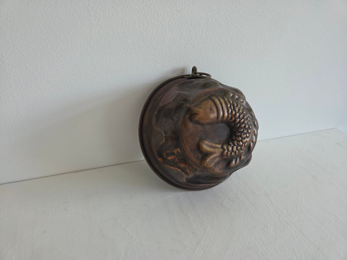 antieke koperen vorm diameter 15 cm