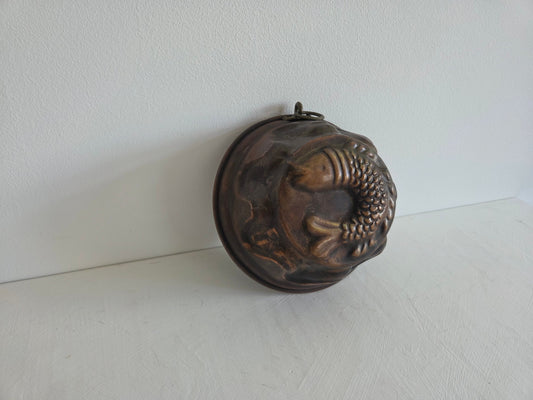 antieke koperen vorm diameter 15 cm