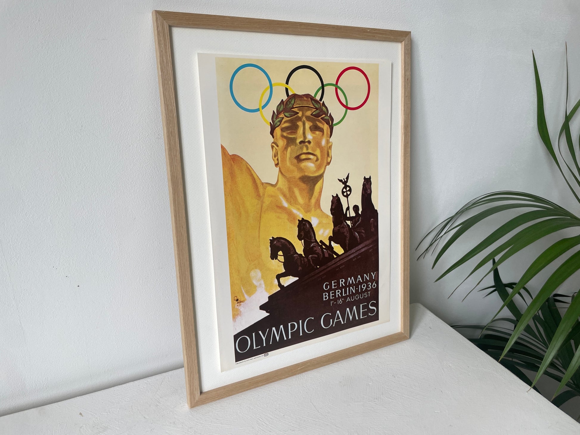 vintage olympische poster zonder lijst