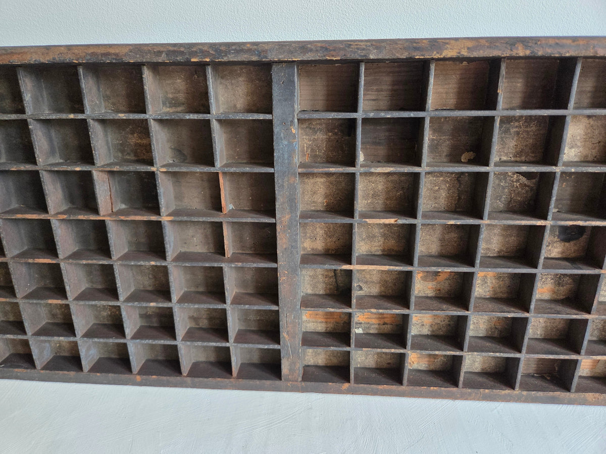 vintage letterbak hout industriele uitstraling