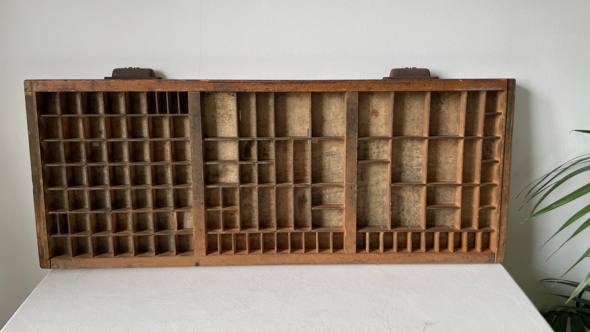 oude drukkerij letterbak hout