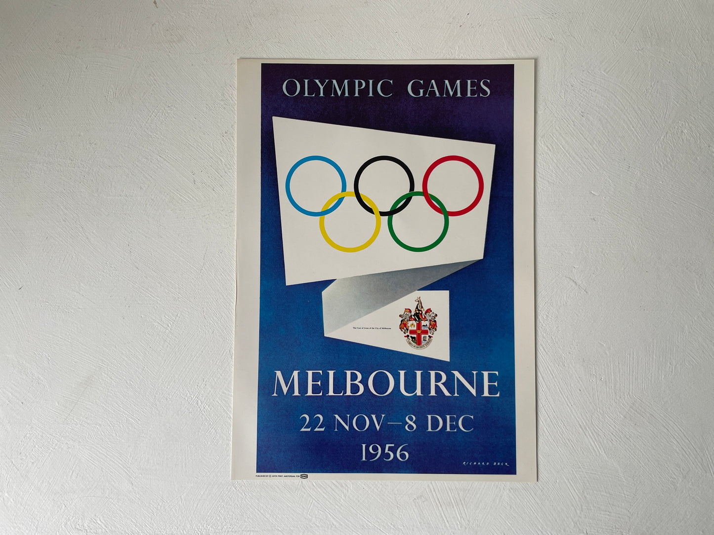 reproductie olympische affiche Melbourne 1956