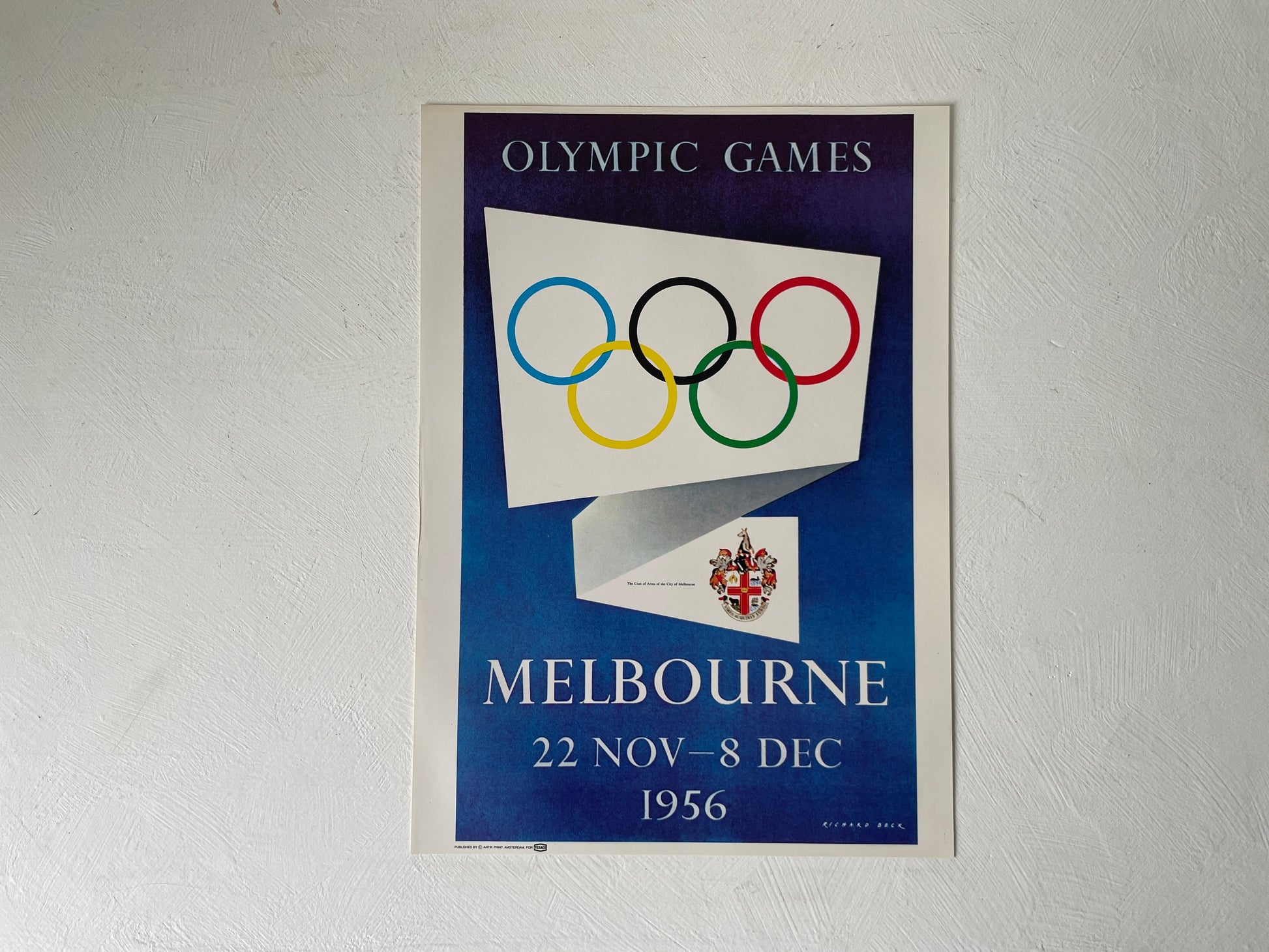 reproductie olympische affiche Melbourne 1956
