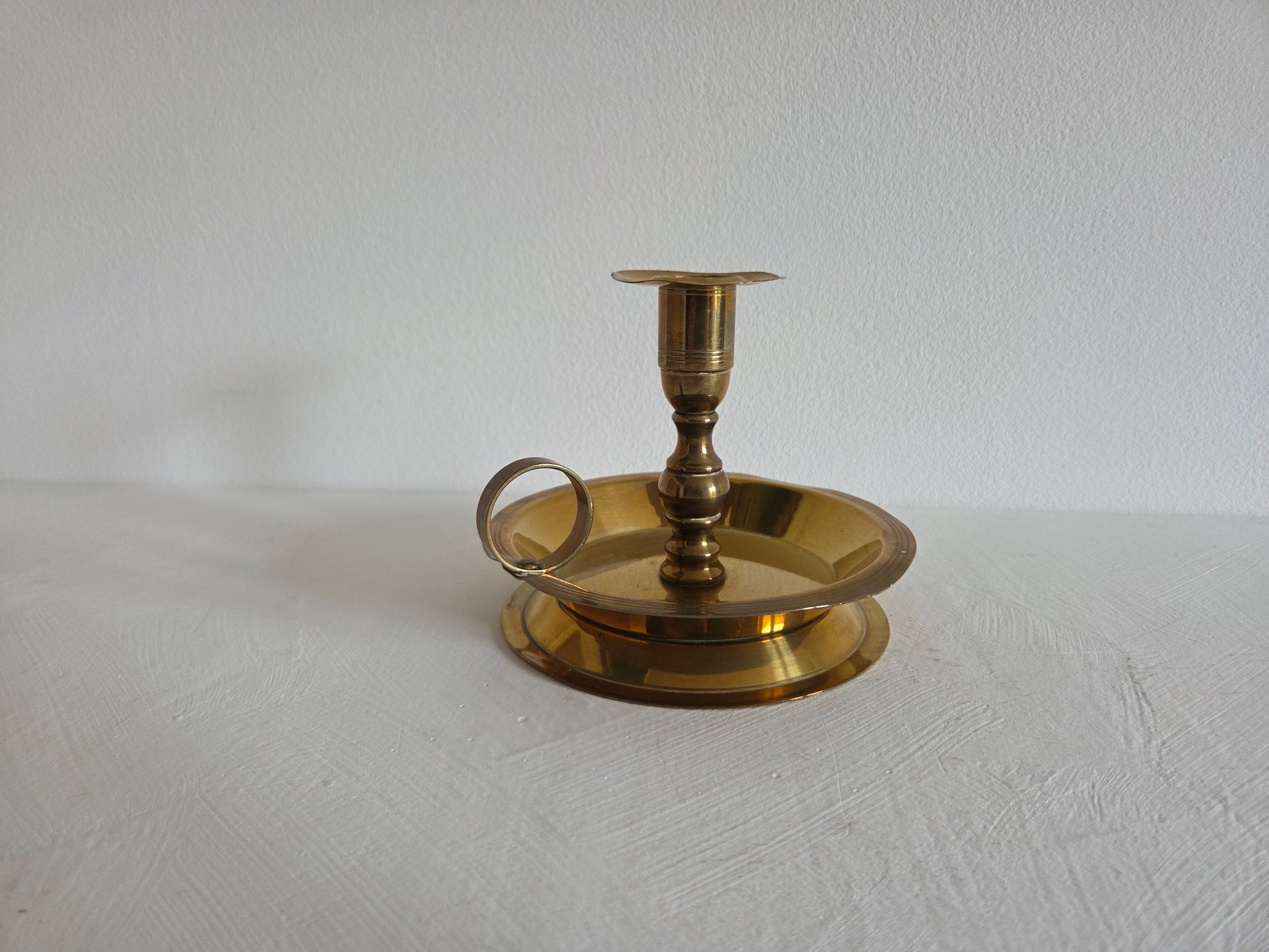 vintage messing kandelaar chamberstick KDM Tiel Holland