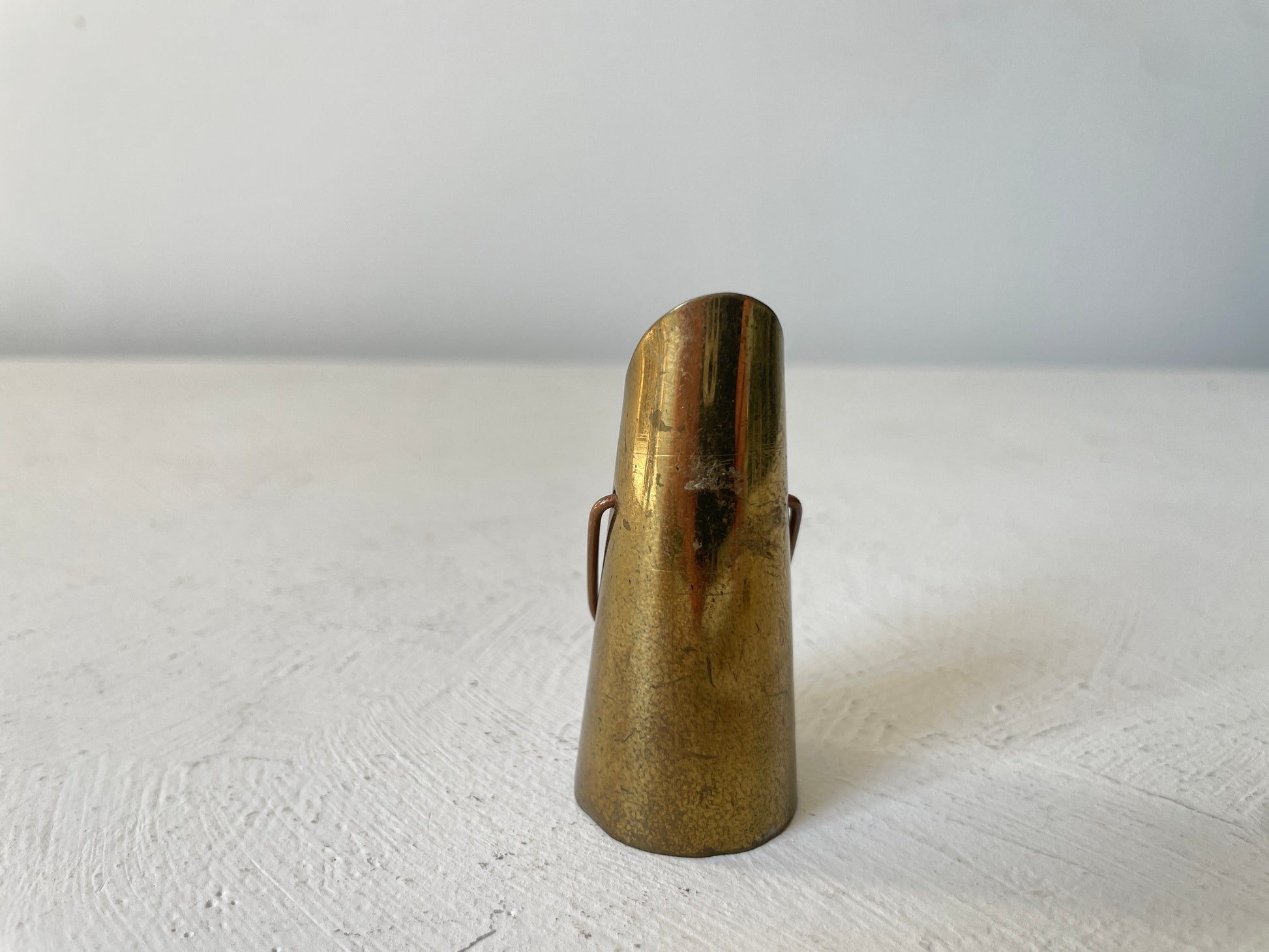 vintage messing kolenkit letterbak miniatuur