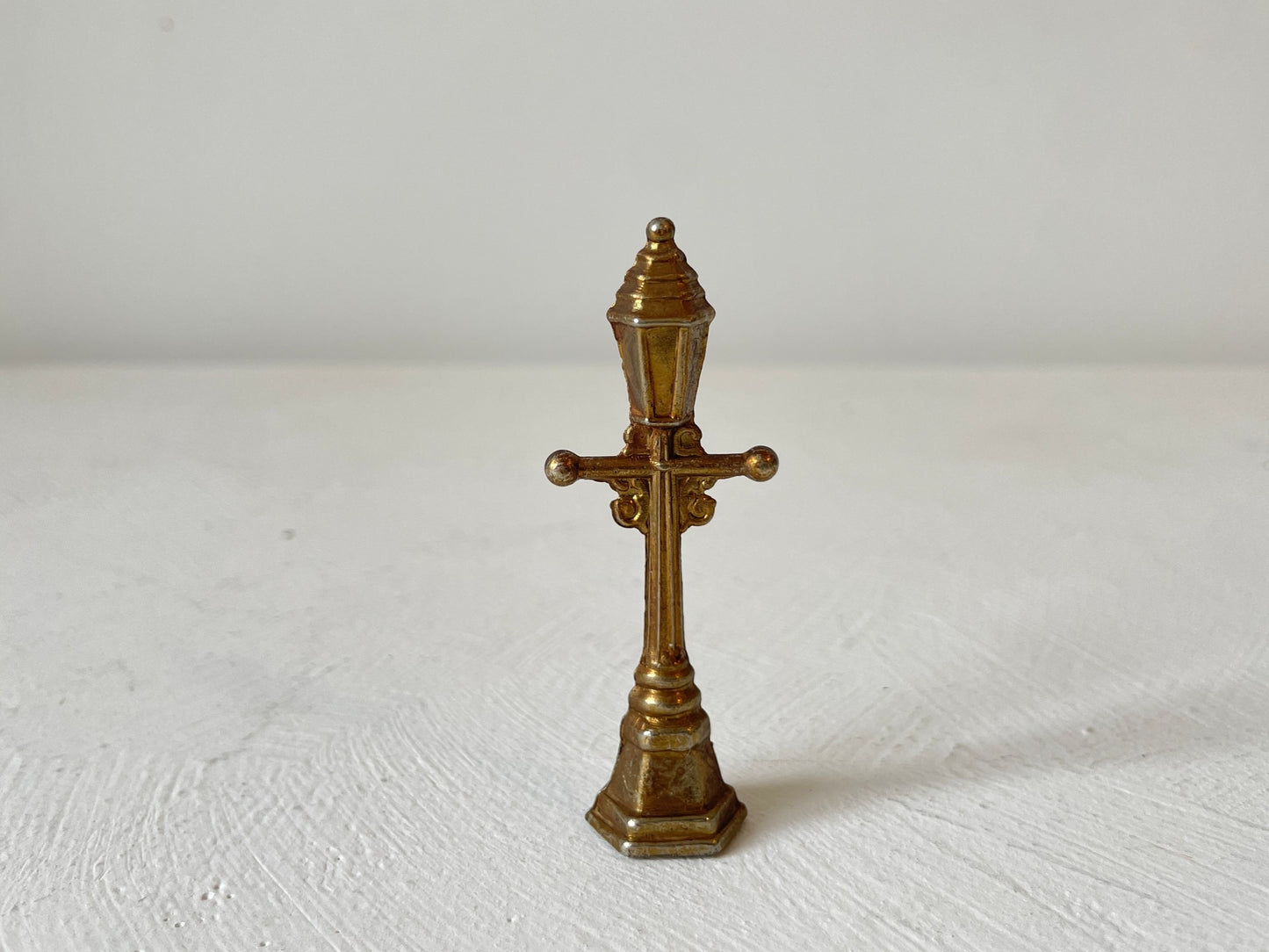 vintage miniatuur straatlantaarn messing
