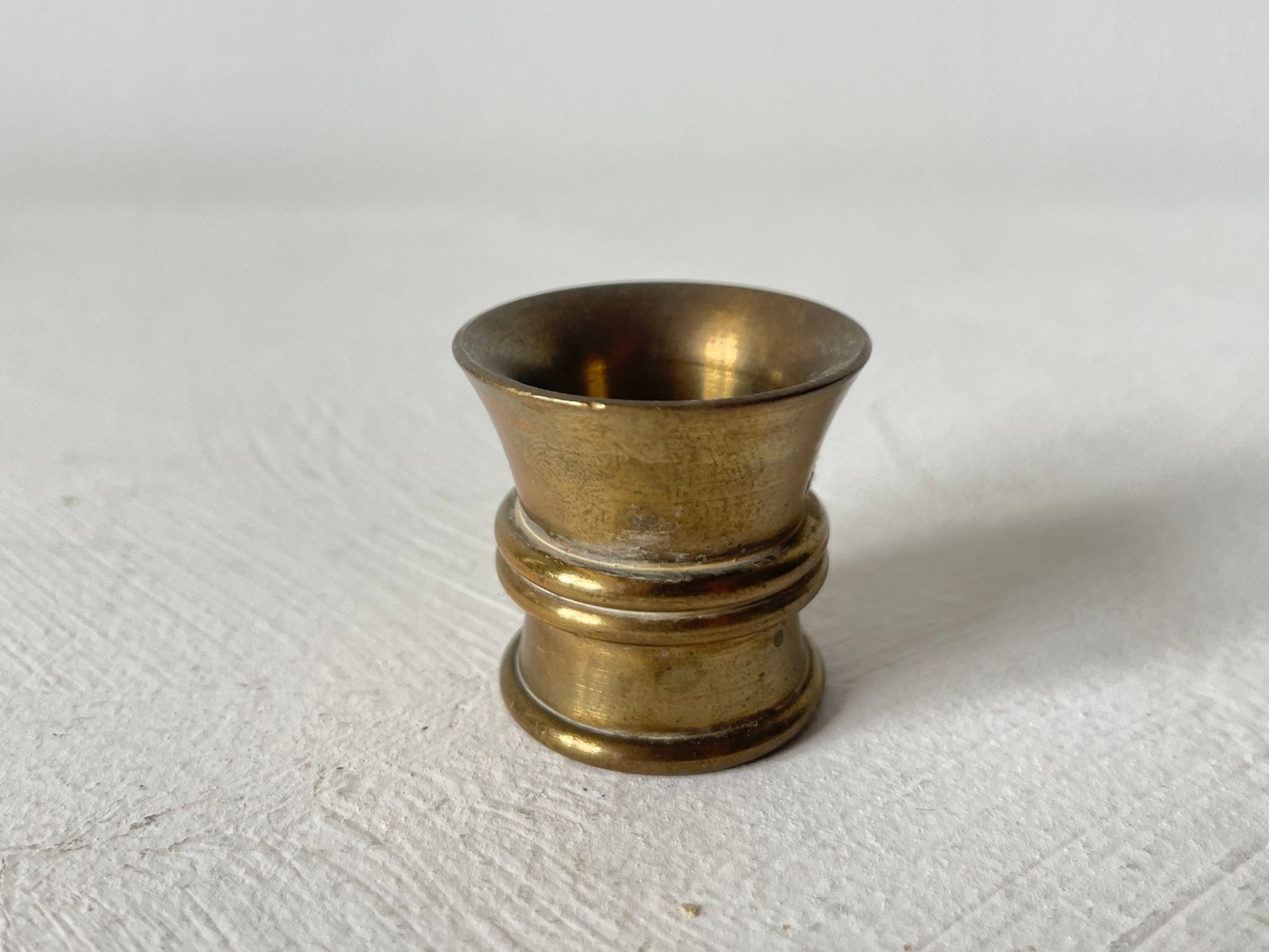 messing miniatuur vijzel zonder stamper