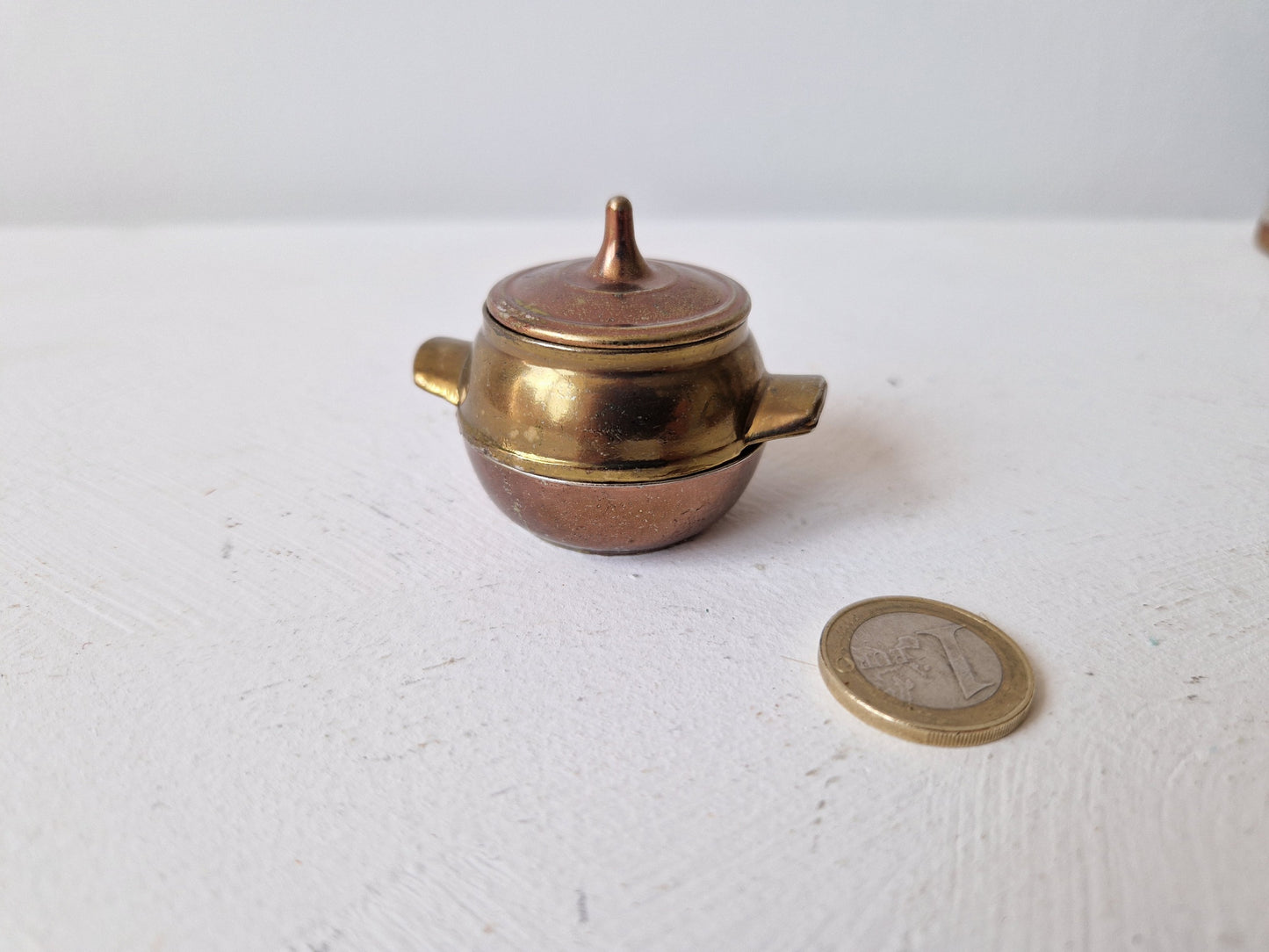 letterbak miniatuur messing potje