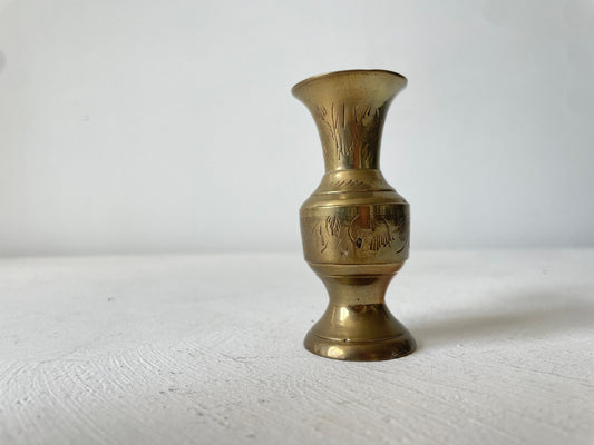 messing vaasje 7,5 cm hoog