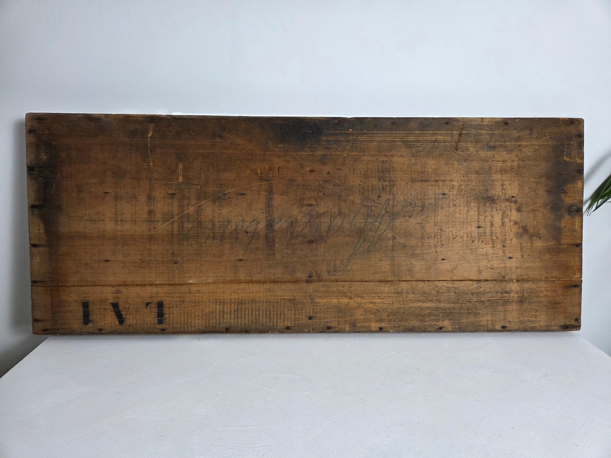 antieke letterbak van hout