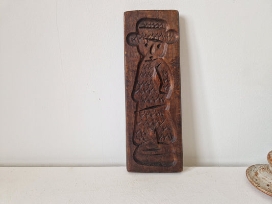 antieke speculaasplank man met hoed
