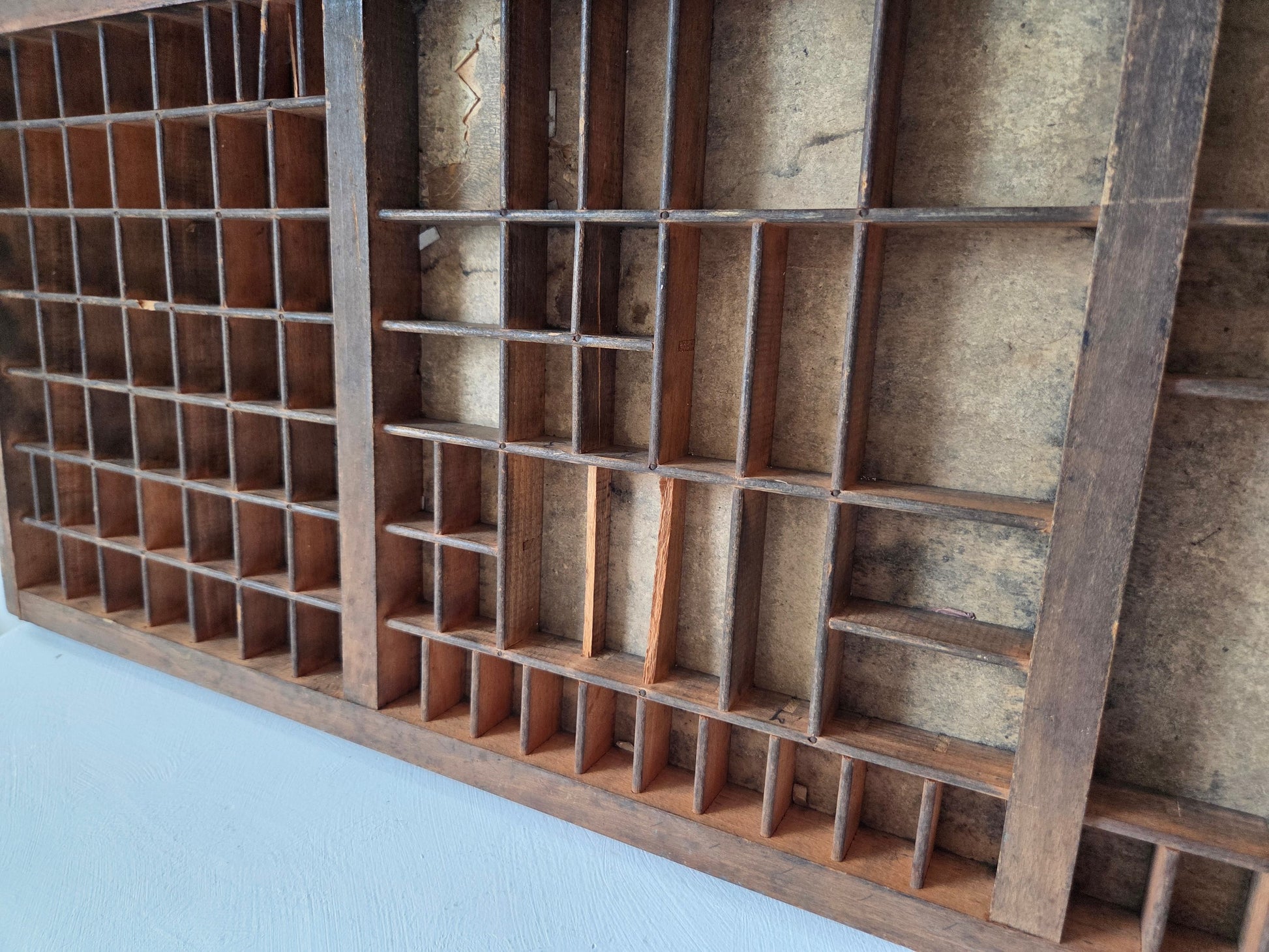 brocante houten letterbak groot formaat