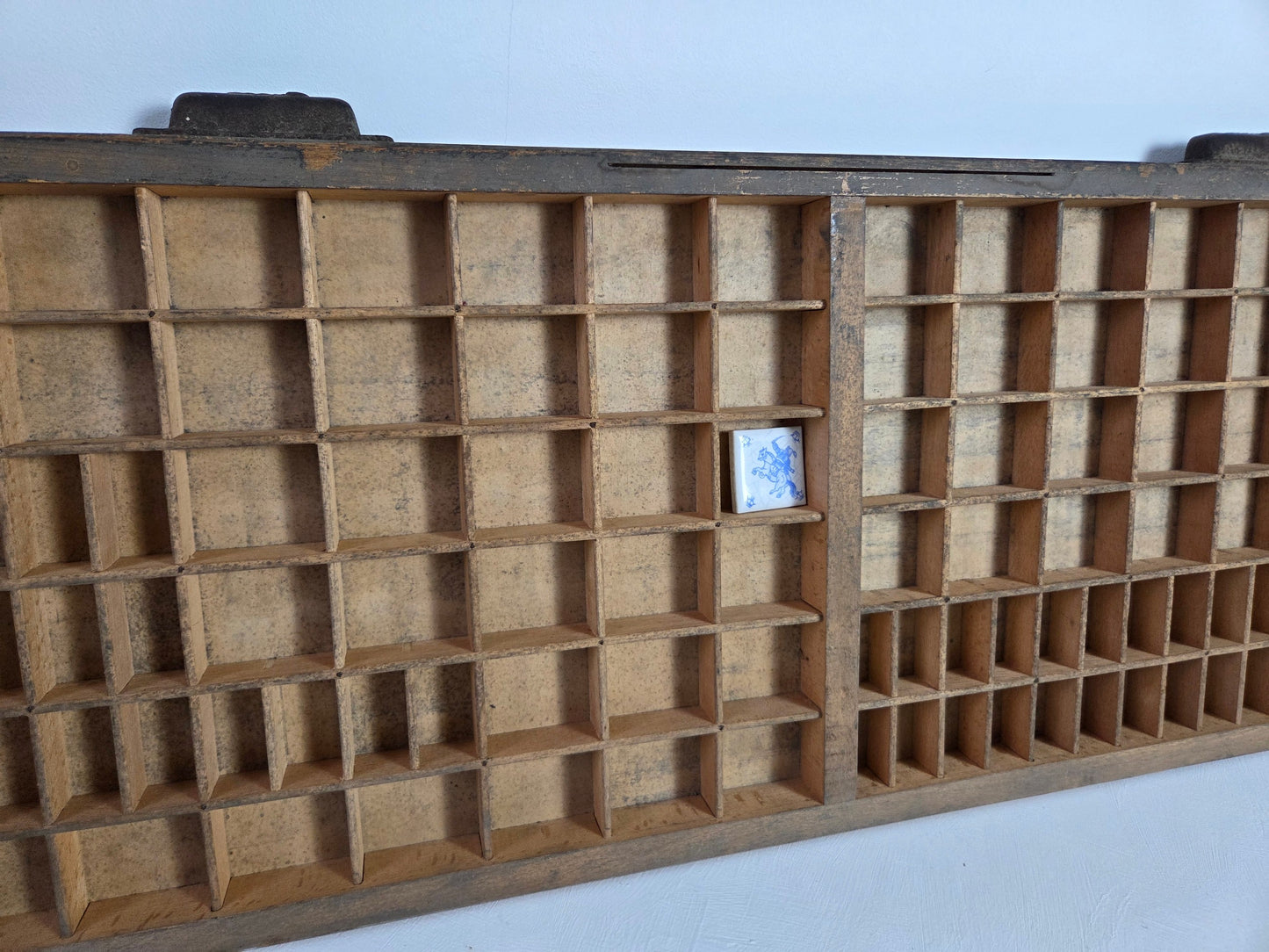 vintage letterbak van hout