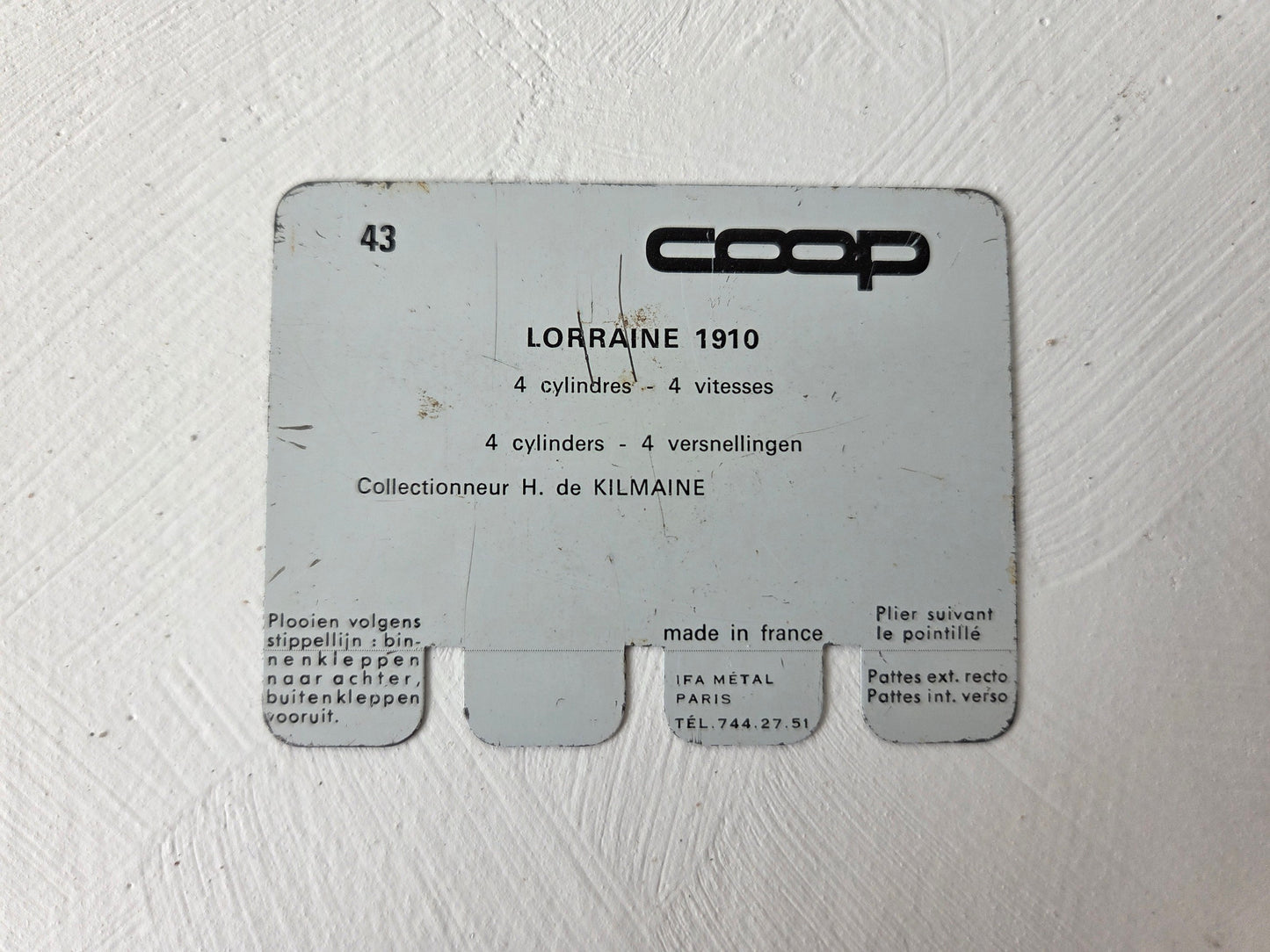 metalen autokaart met foto