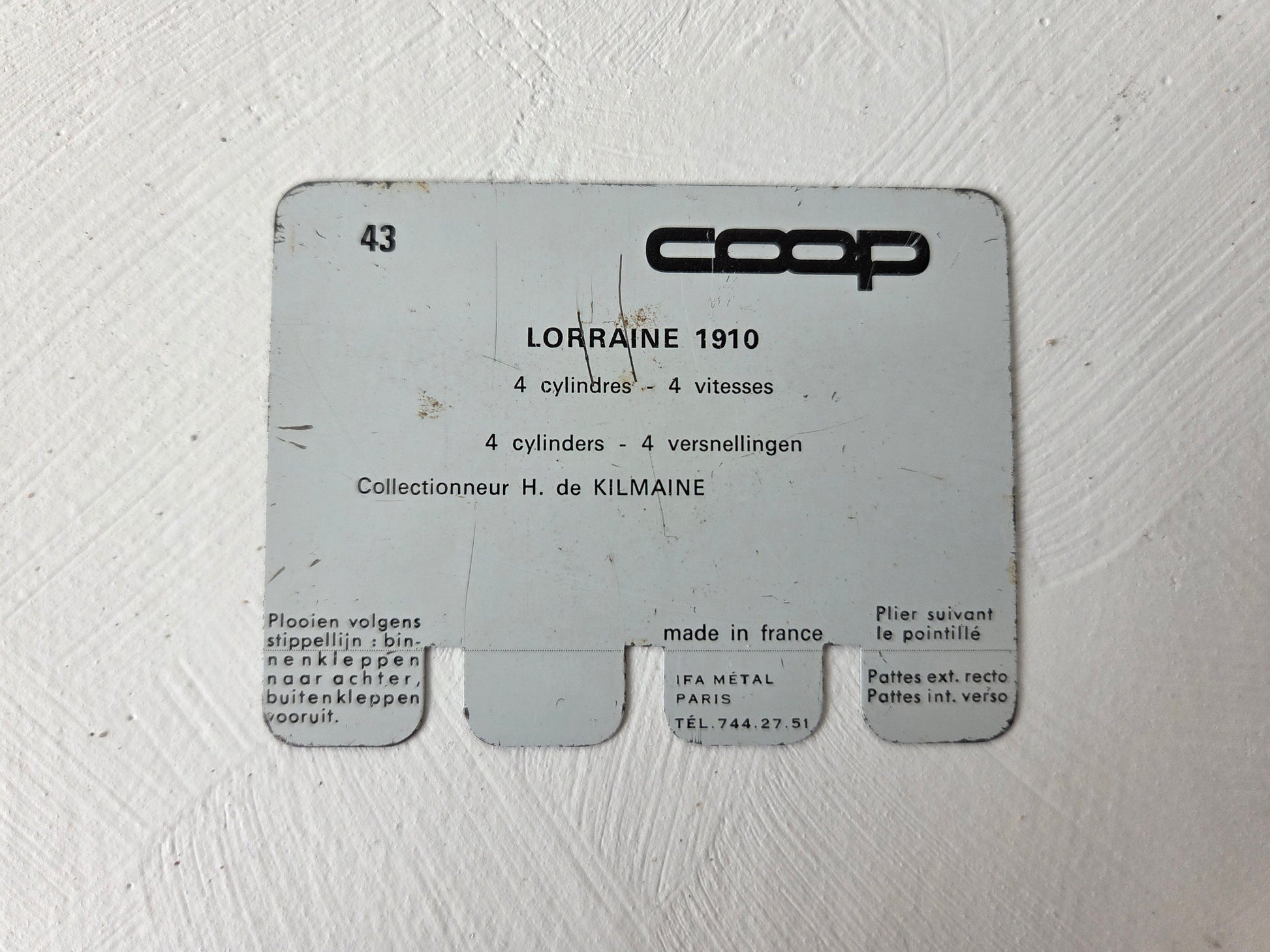 metalen autokaart met foto