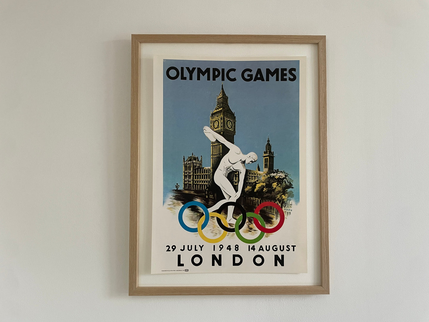 olympische zomerspelen 1948 wandposter