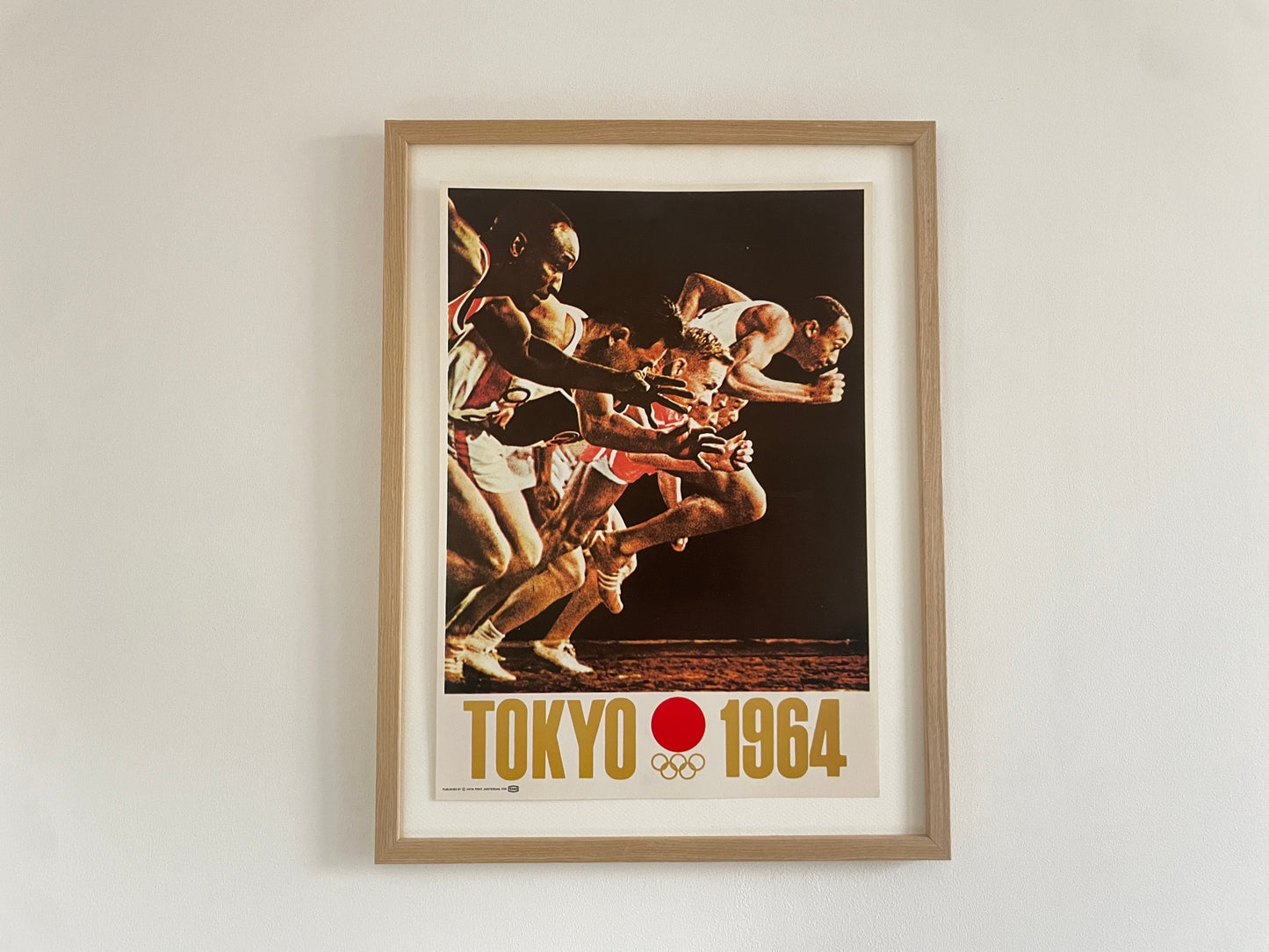 sportposter met startende atleten Tokyo 1964